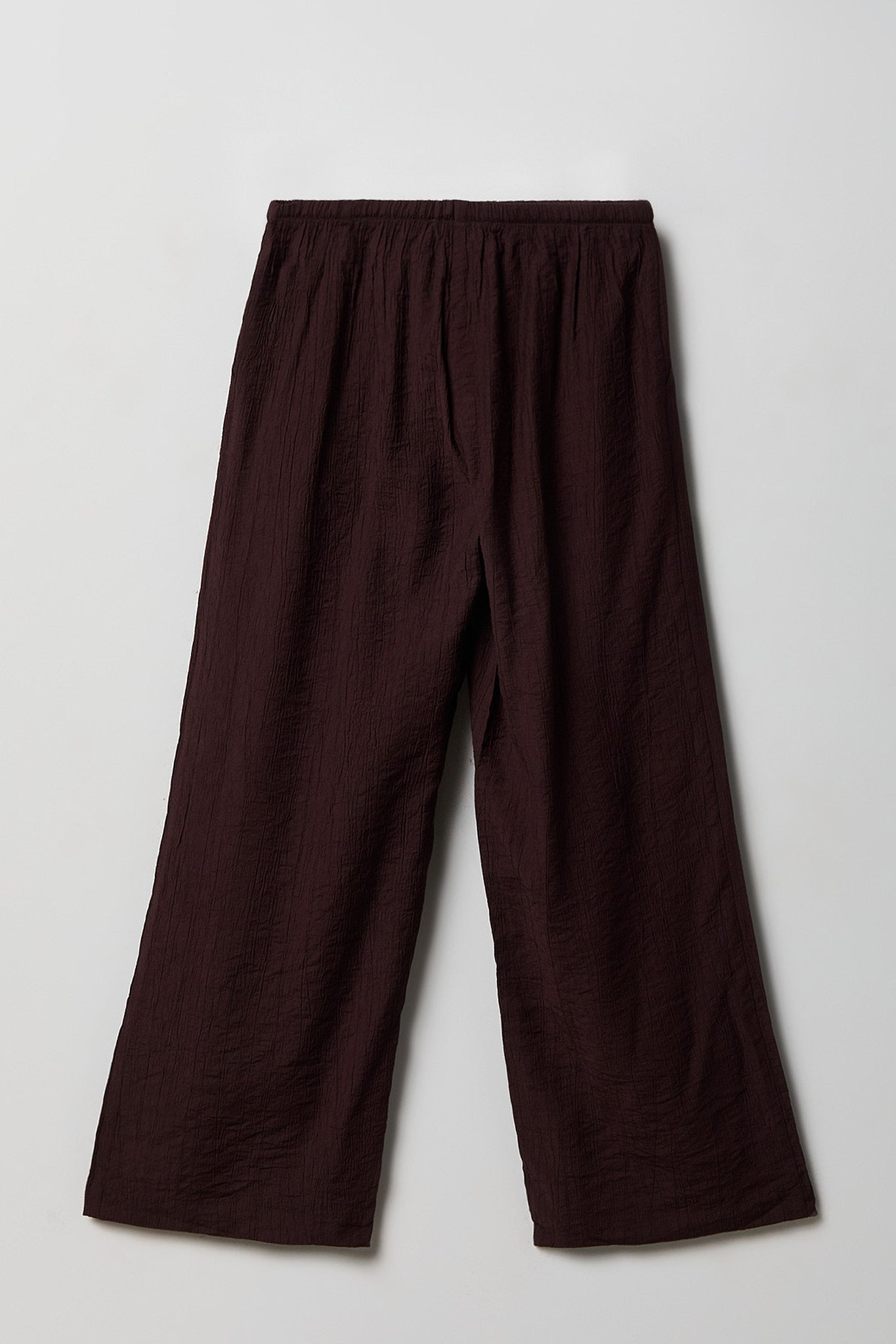 Textured Flowy Wide Leg Pant