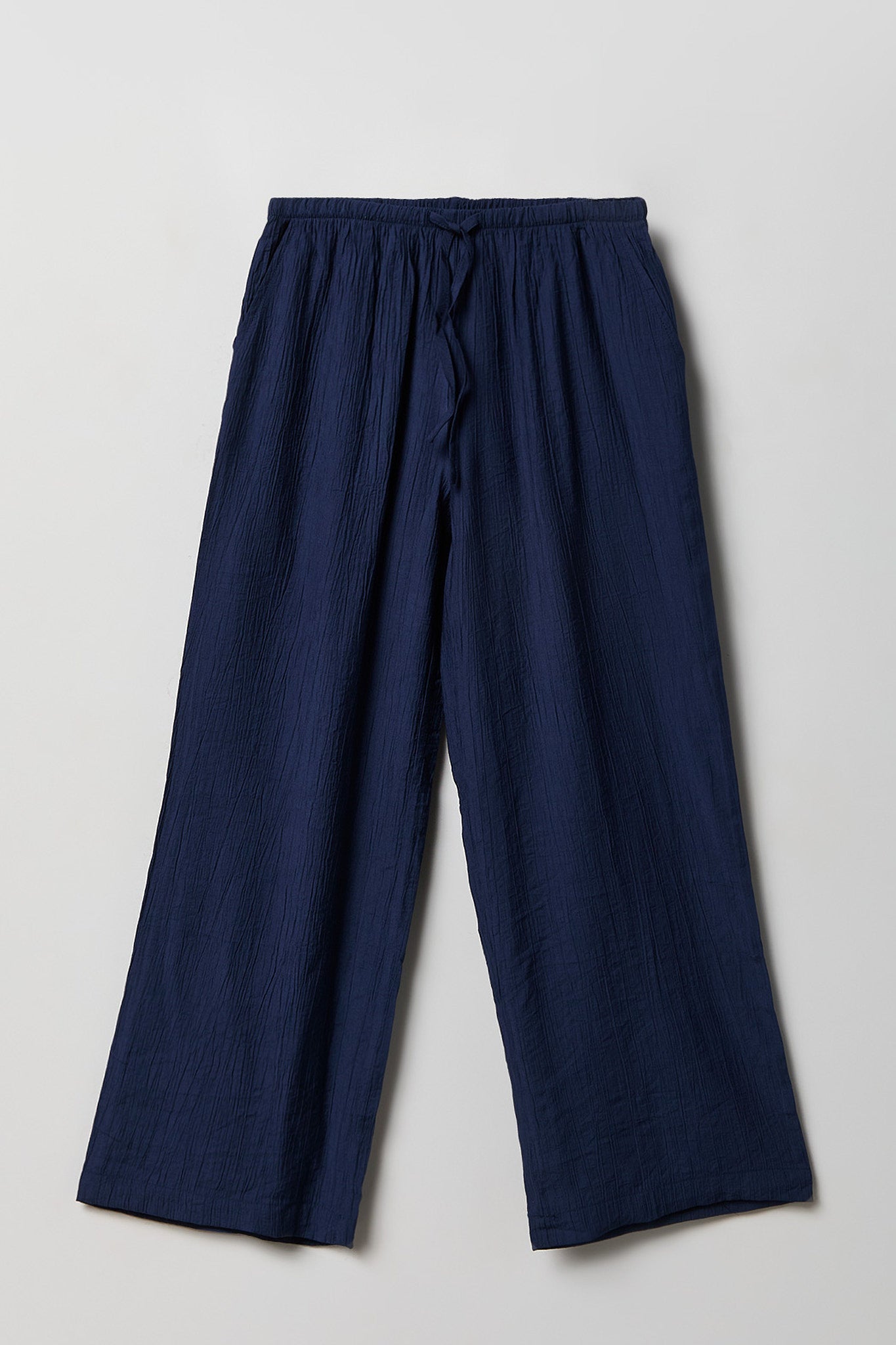 Textured Flowy Wide Leg Pant