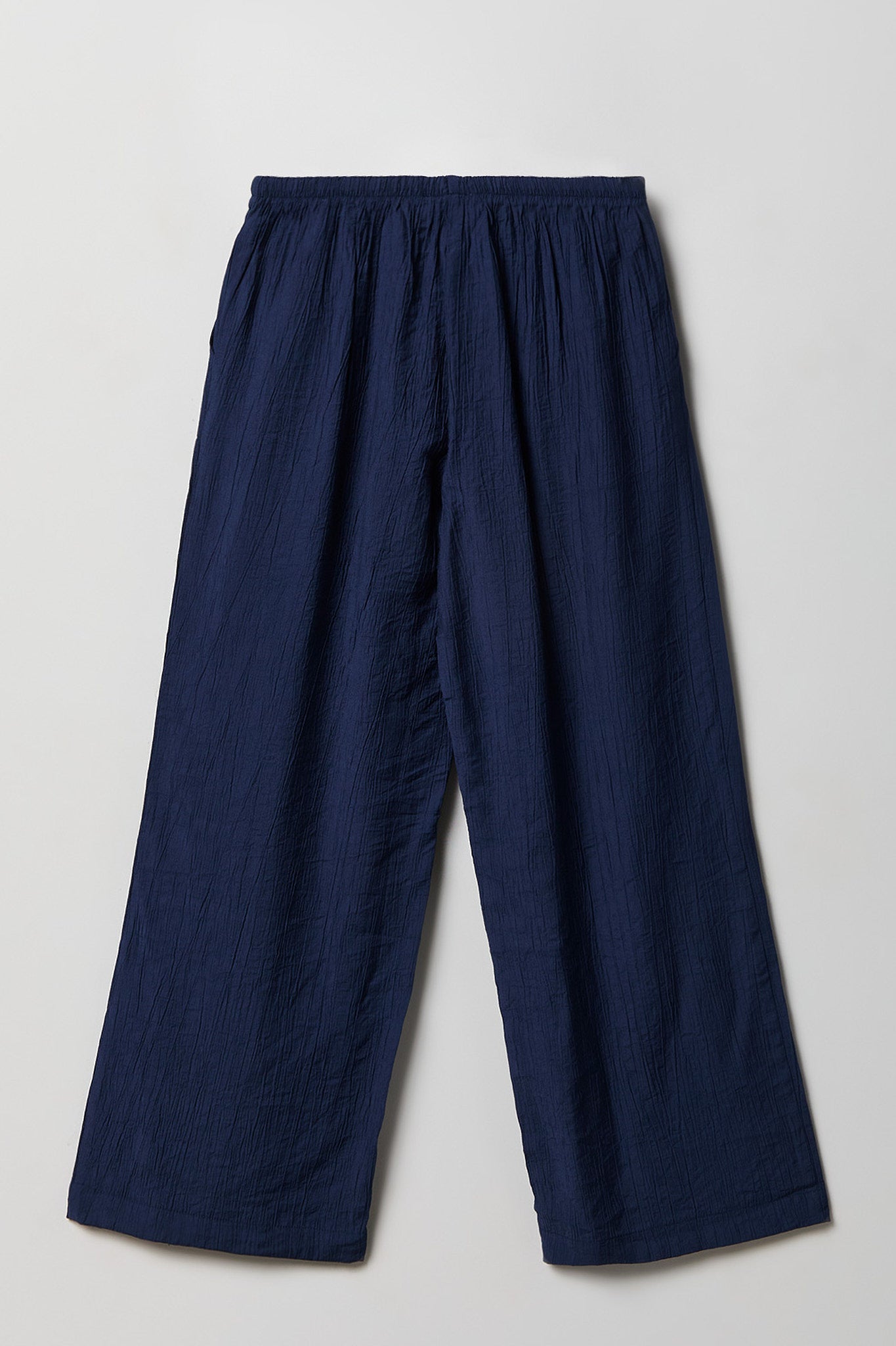 Textured Flowy Wide Leg Pant