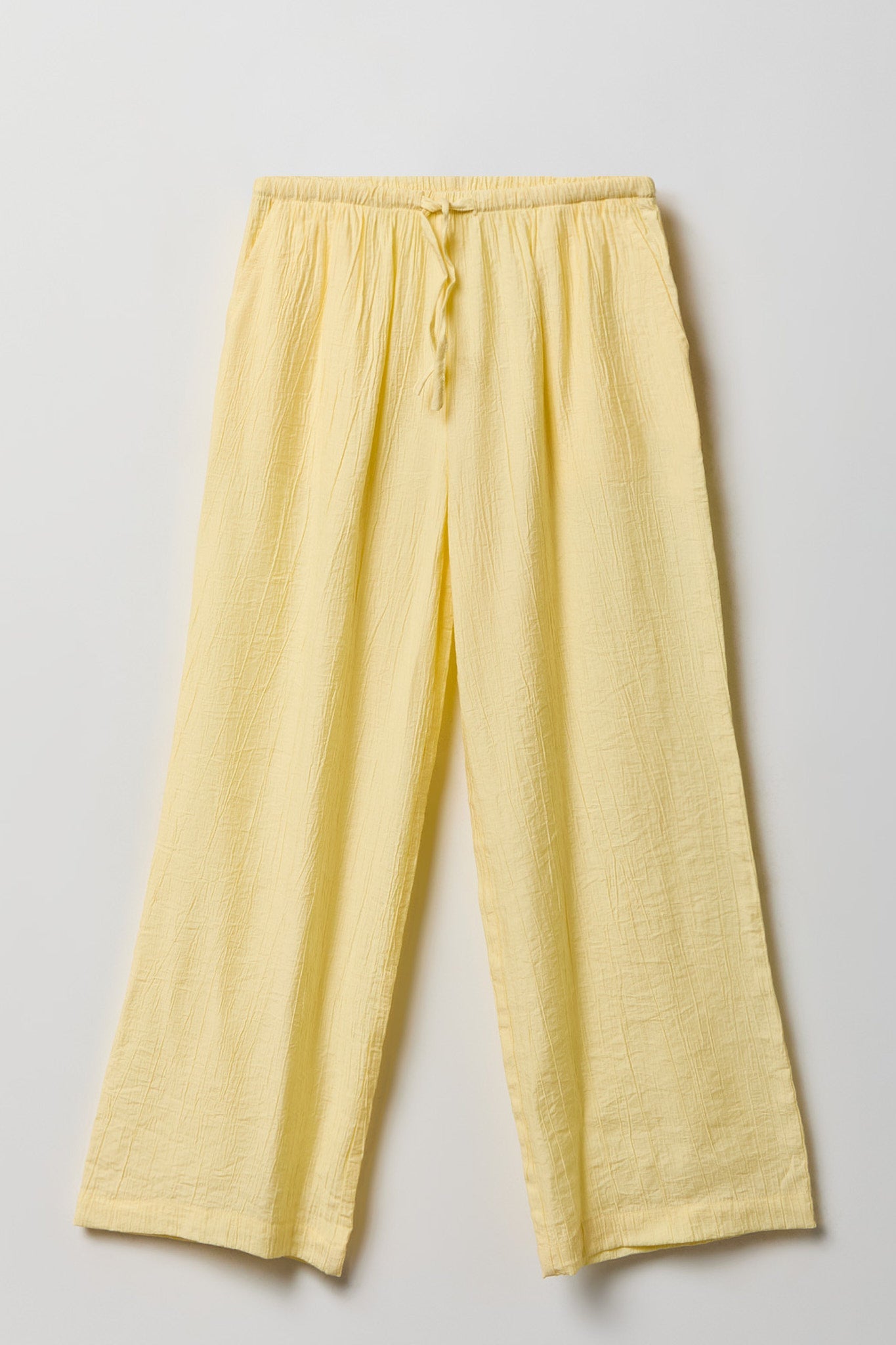 Textured Flowy Wide Leg Pant