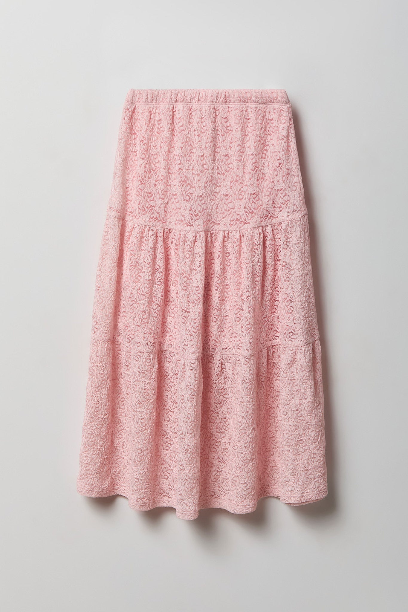 Girls Lace Tiered Maxi Skirt