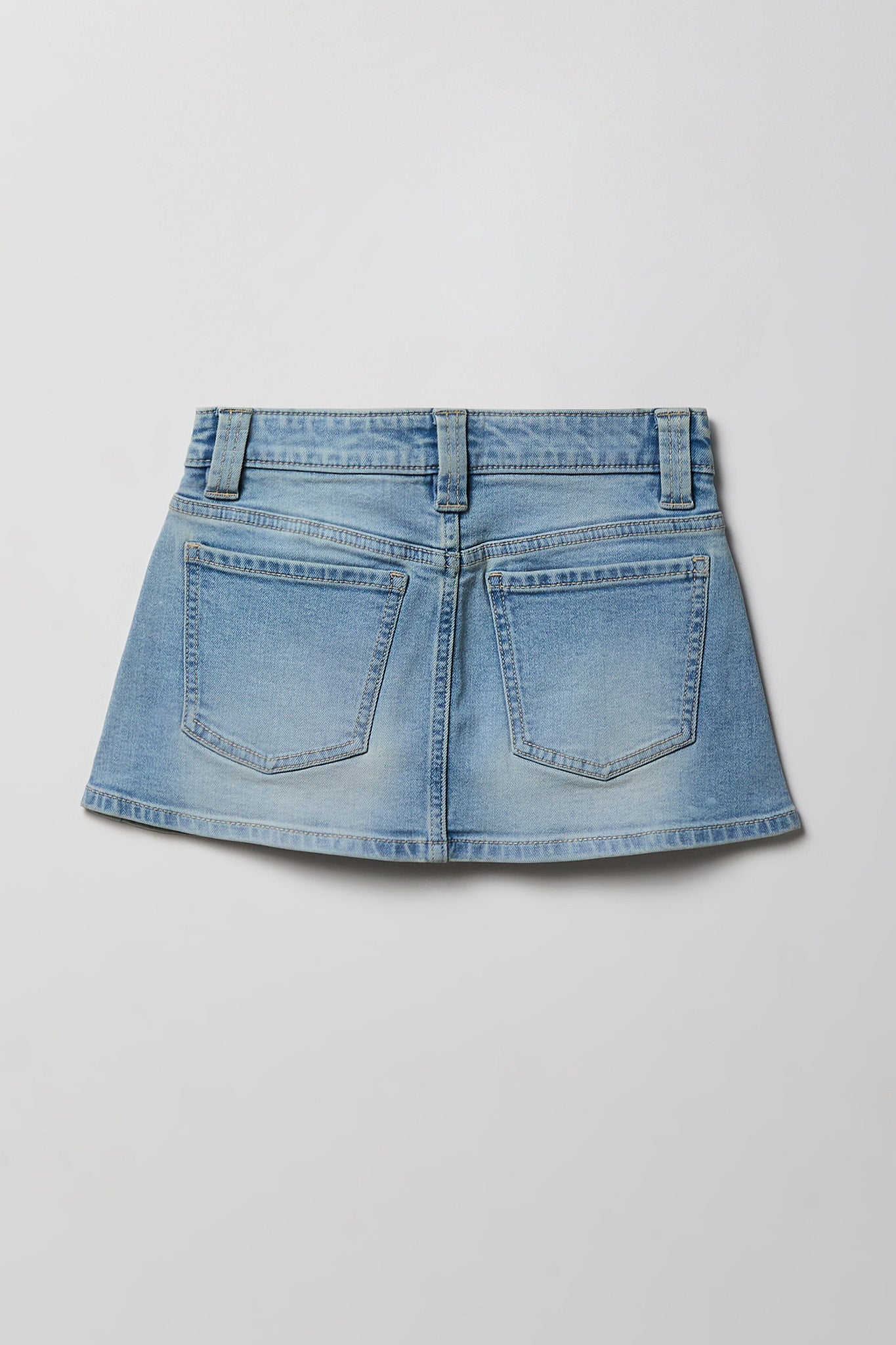 Girls Low Rise Denim Skort