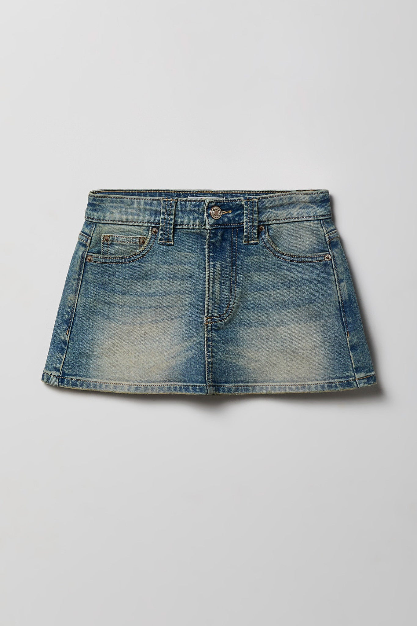 Girls Low Rise Denim Skort