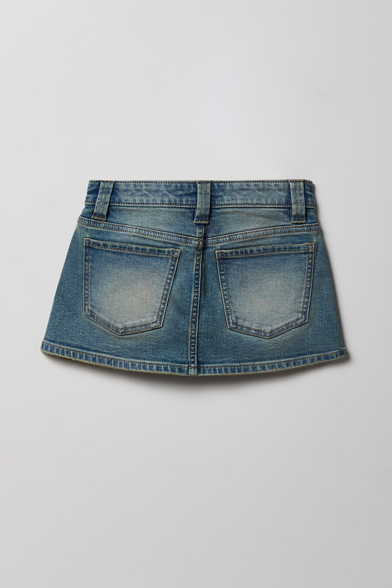 Girls Low Rise Denim Skort
