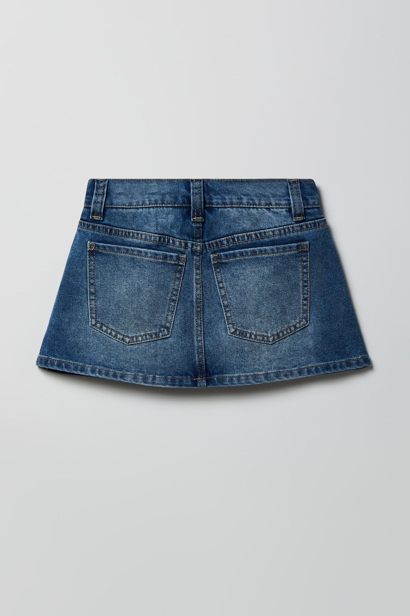 Girls Studded Stretch Denim Skort