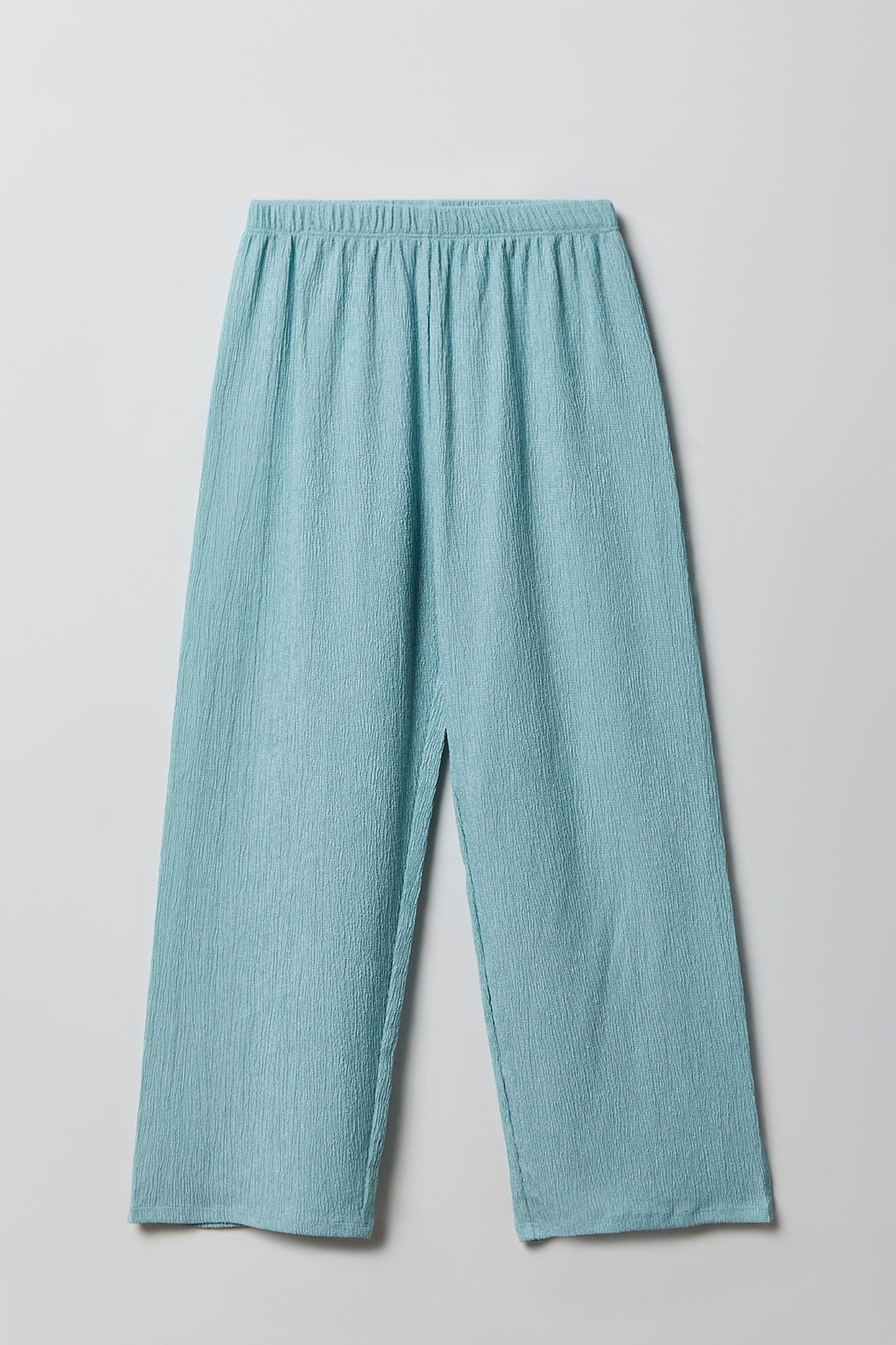 Girls Textured Side Tie Top & Pant Set