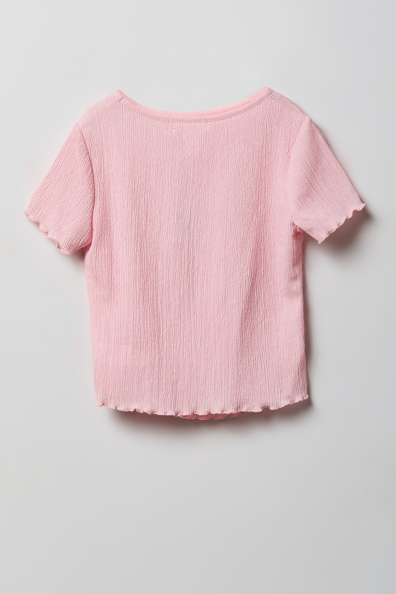 Girls Textured Side Tie Top & Pant Set