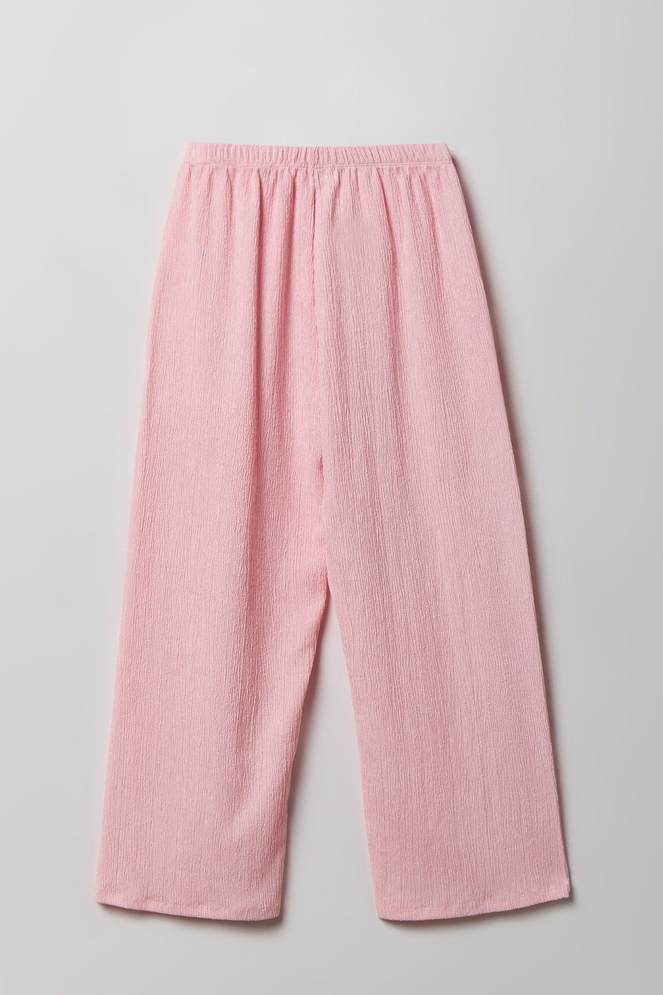Girls Textured Side Tie Top & Pant Set