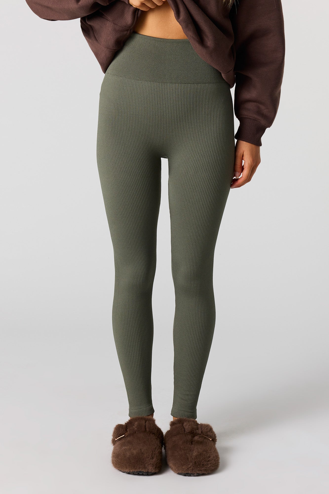 High Rise Seamless Ribbed Legging