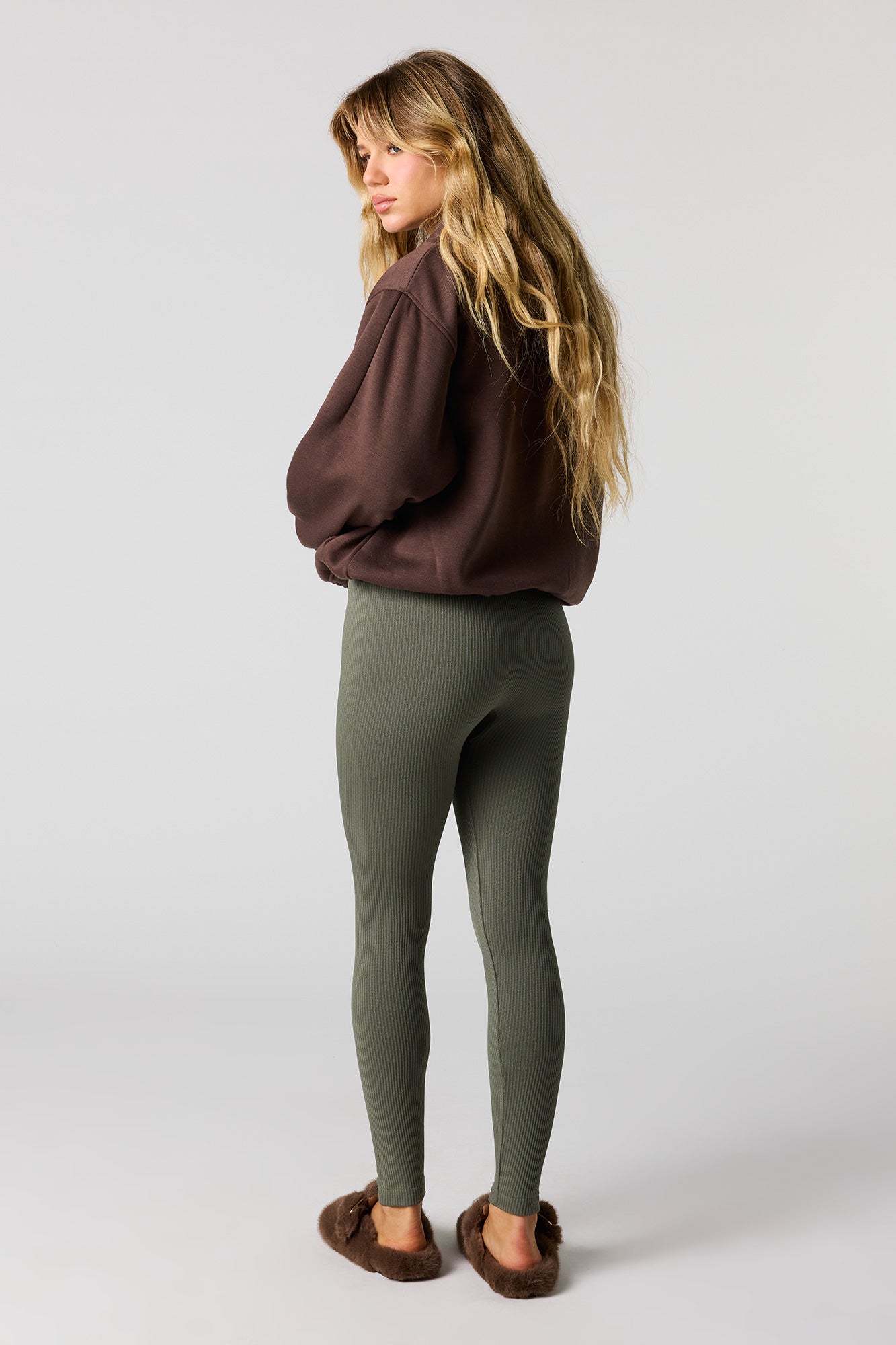 High Rise Seamless Ribbed Legging