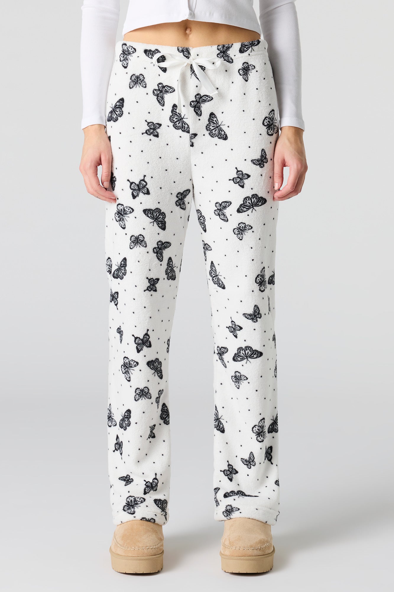 Printed Plush Pajama Pant