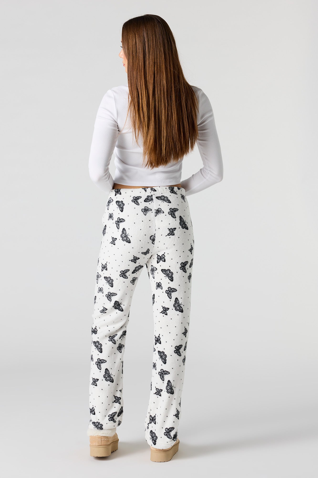 Printed Plush Pajama Pant