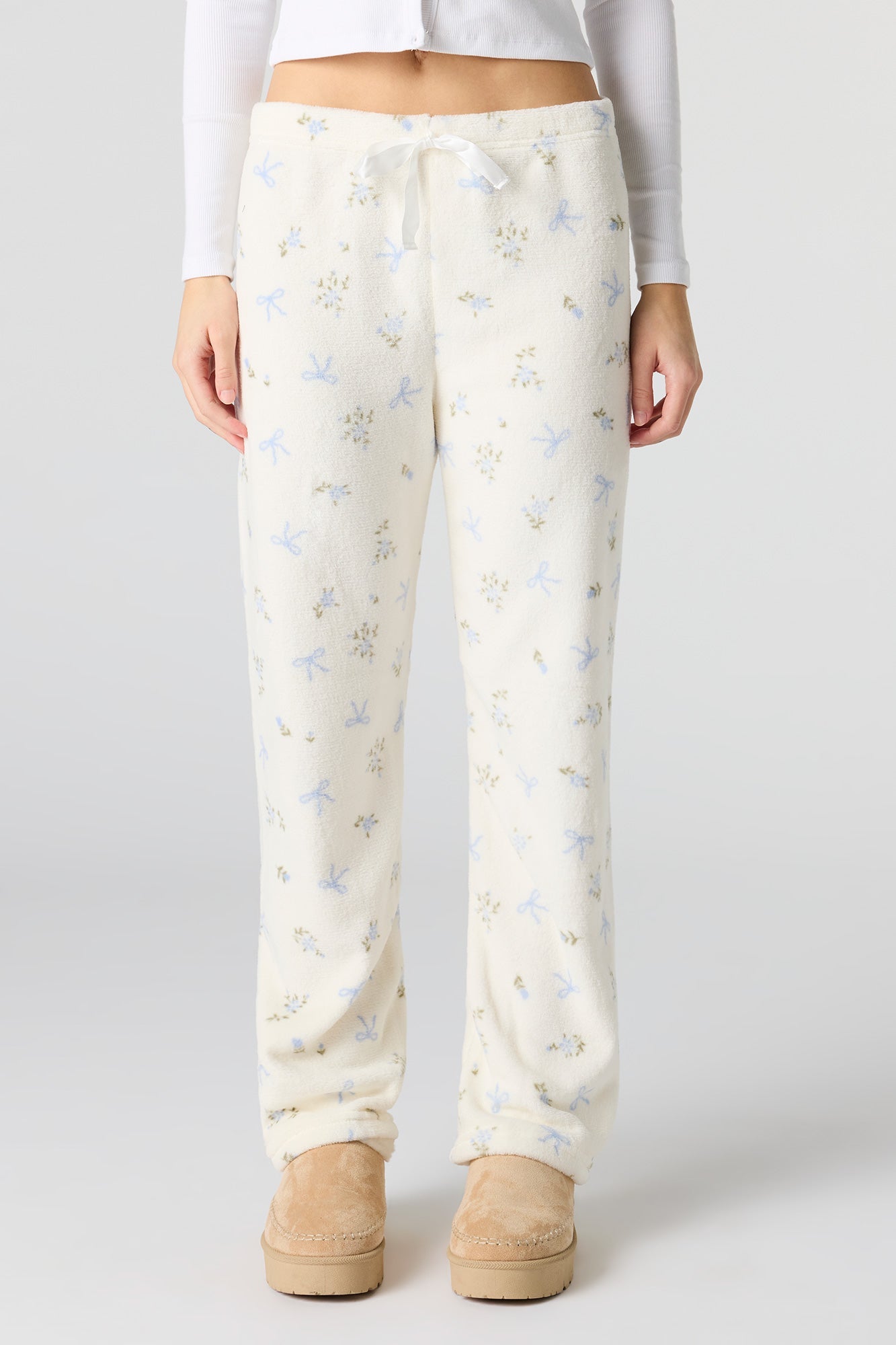 Printed Plush Pajama Pant