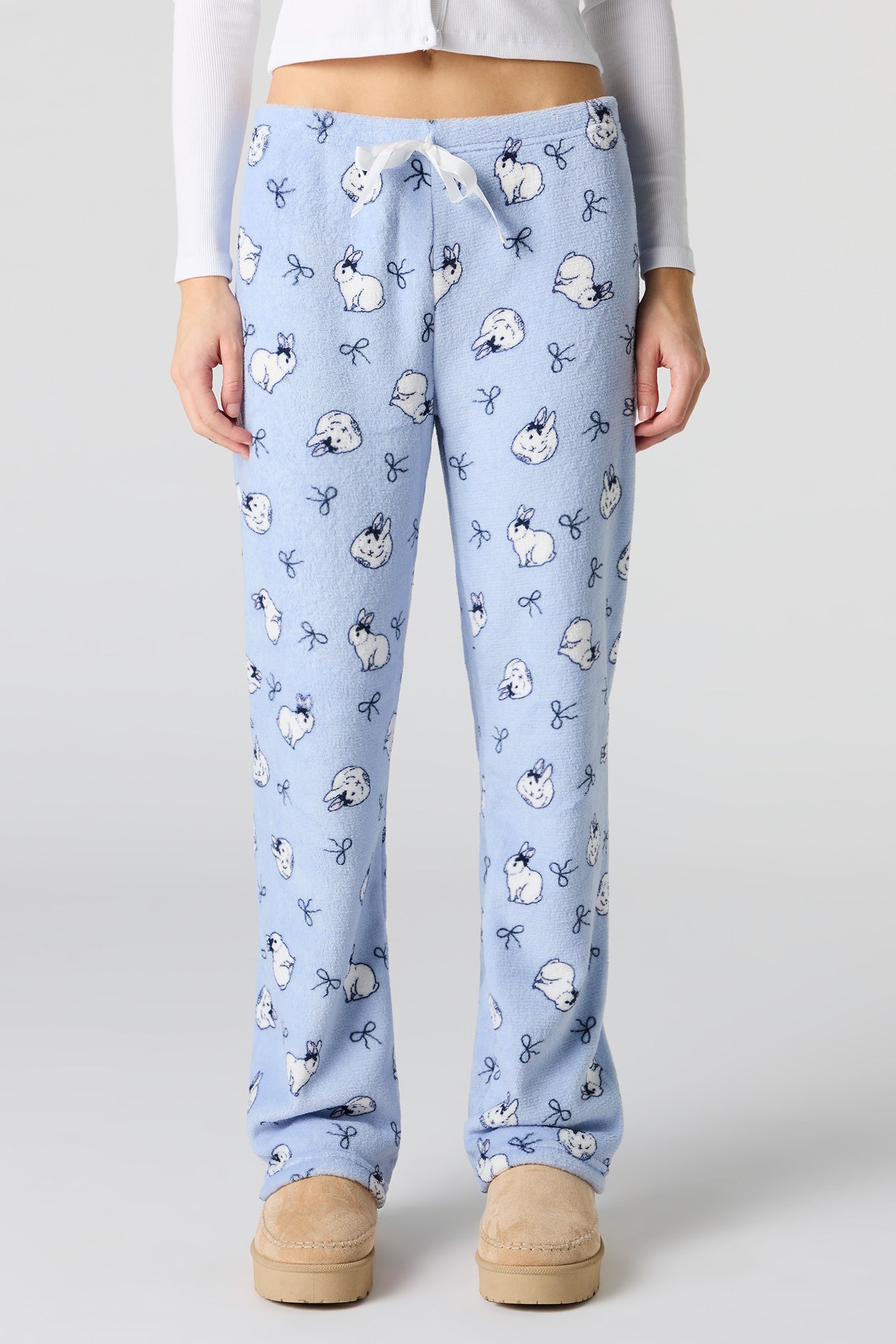 Printed Plush Pajama Pant