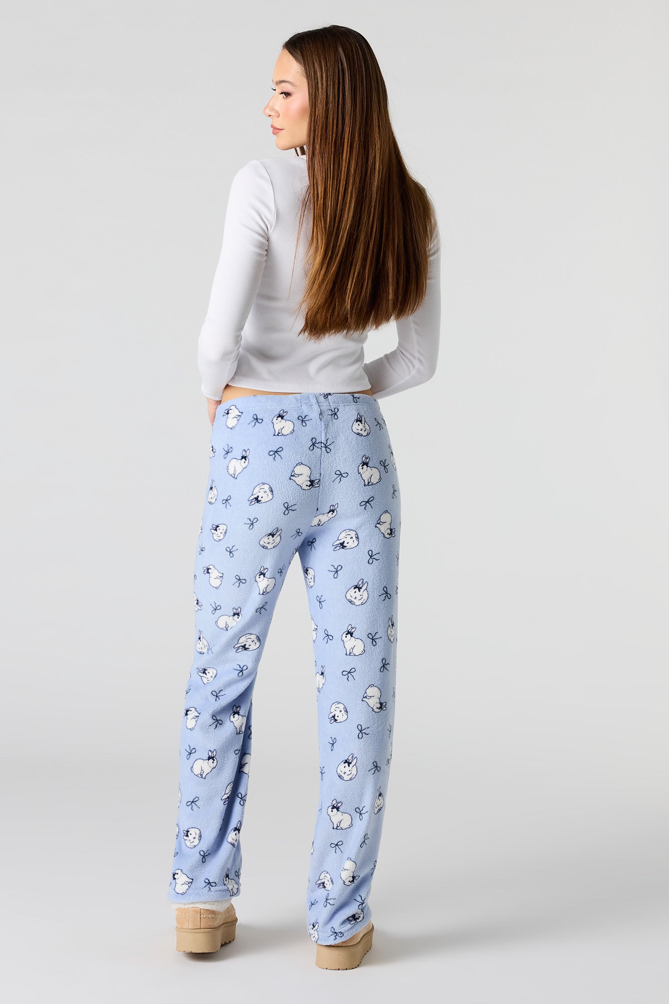 Printed Plush Pajama Pant