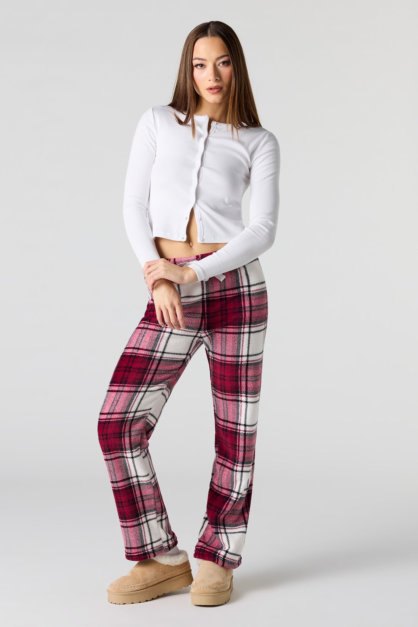 Printed Plush Pajama Pant
