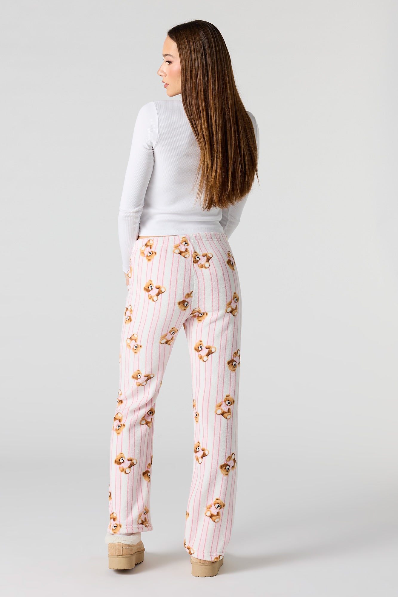 Printed Plush Pajama Pant