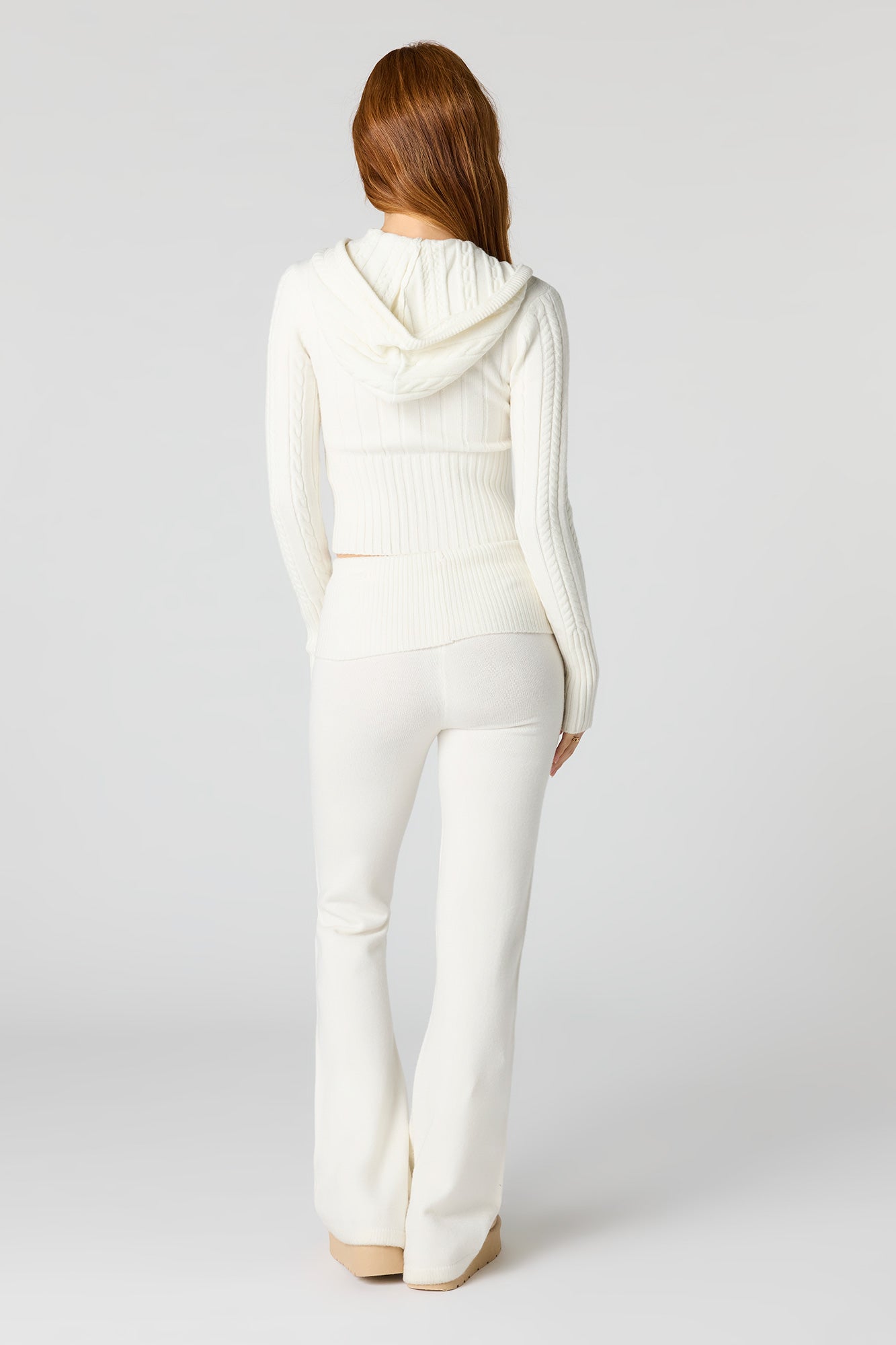 Knit Foldover Flare Pant
