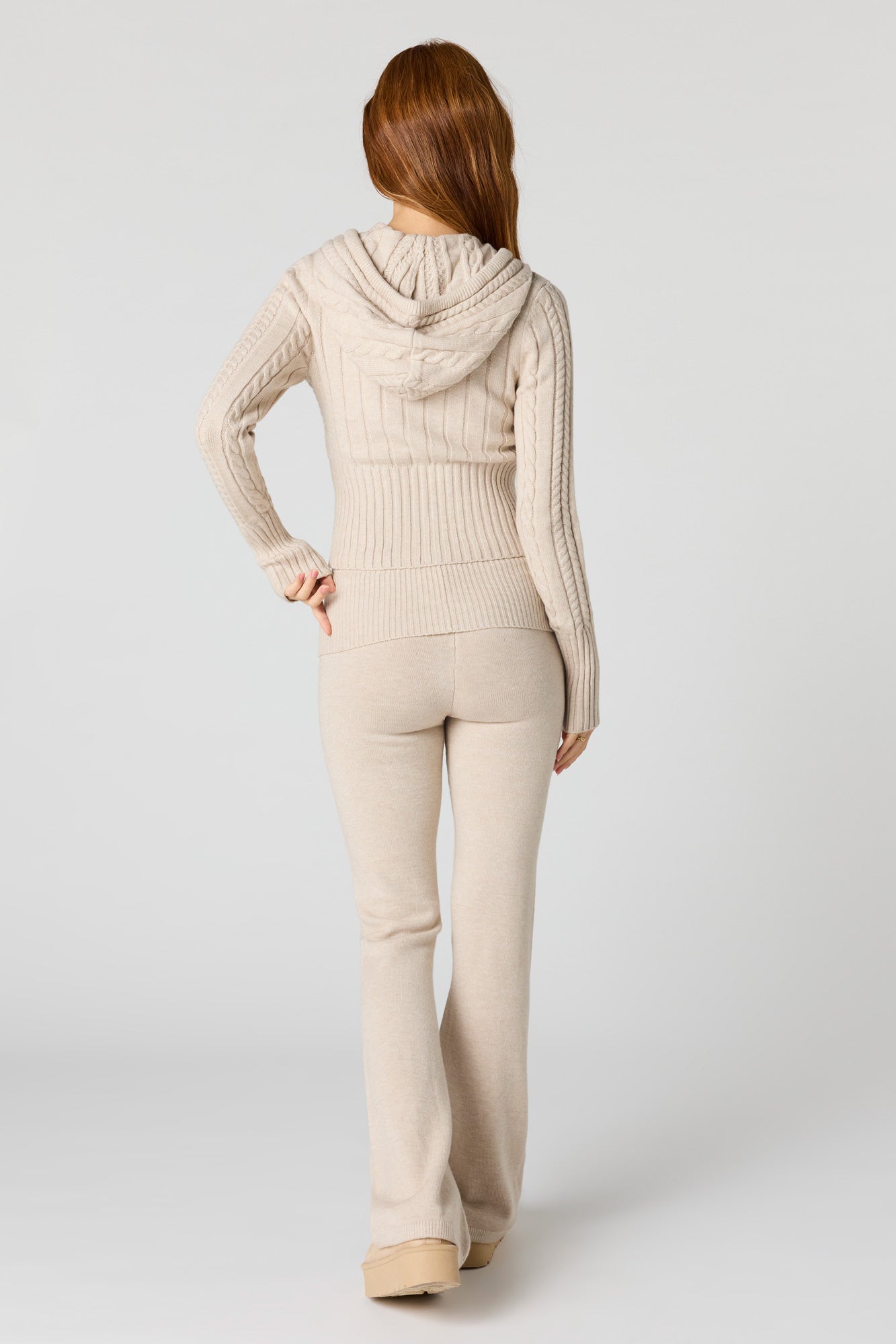 Knit Foldover Flare Pant