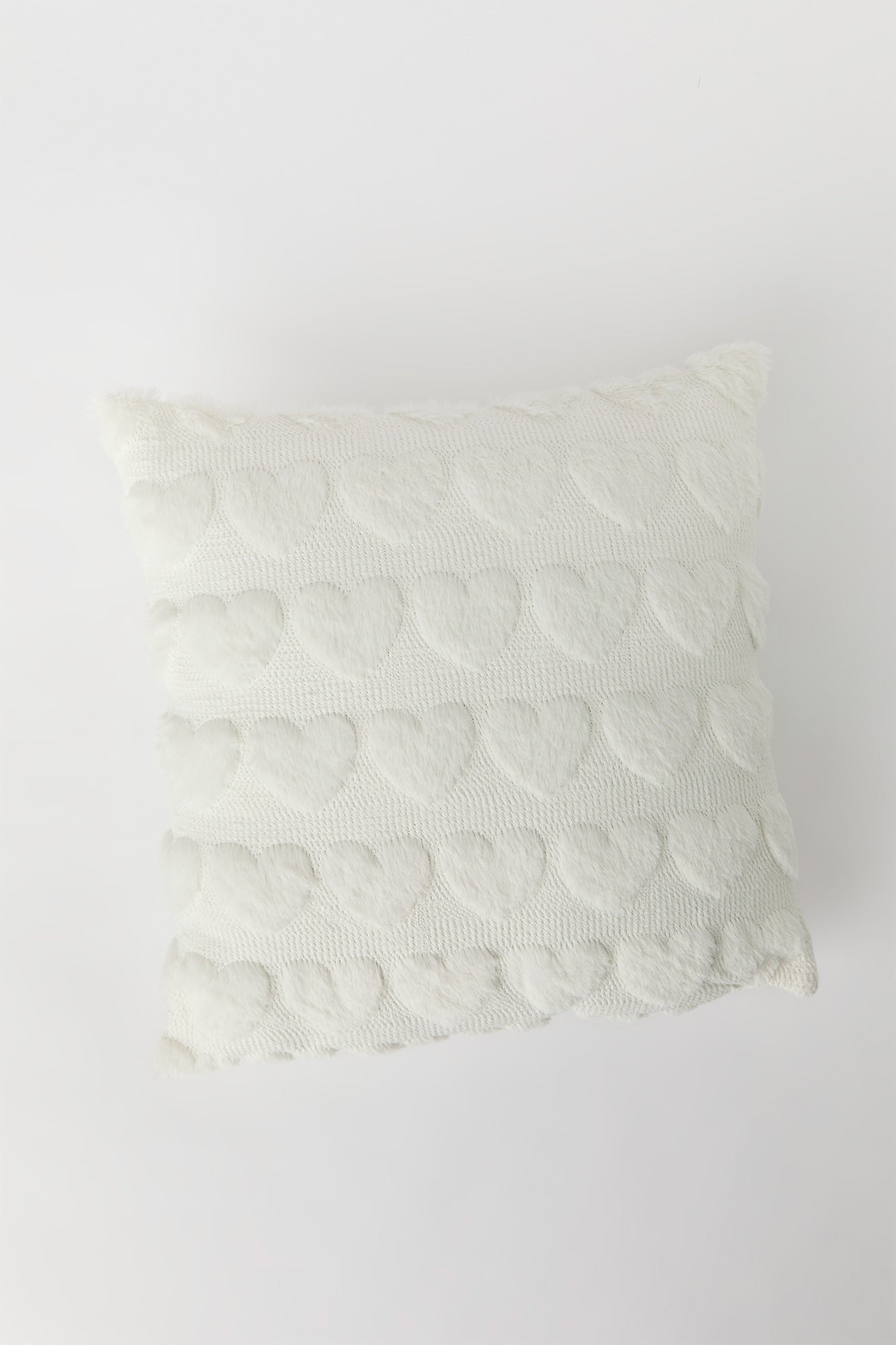 Textured Plush Heart Throw Pillow