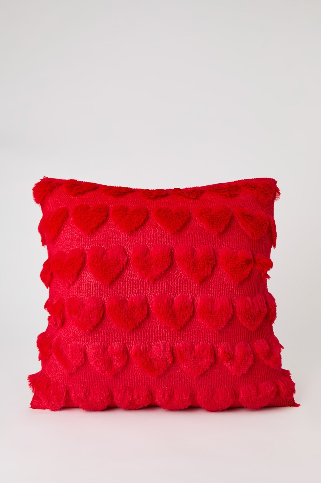 Textured Plush Heart Throw Pillow