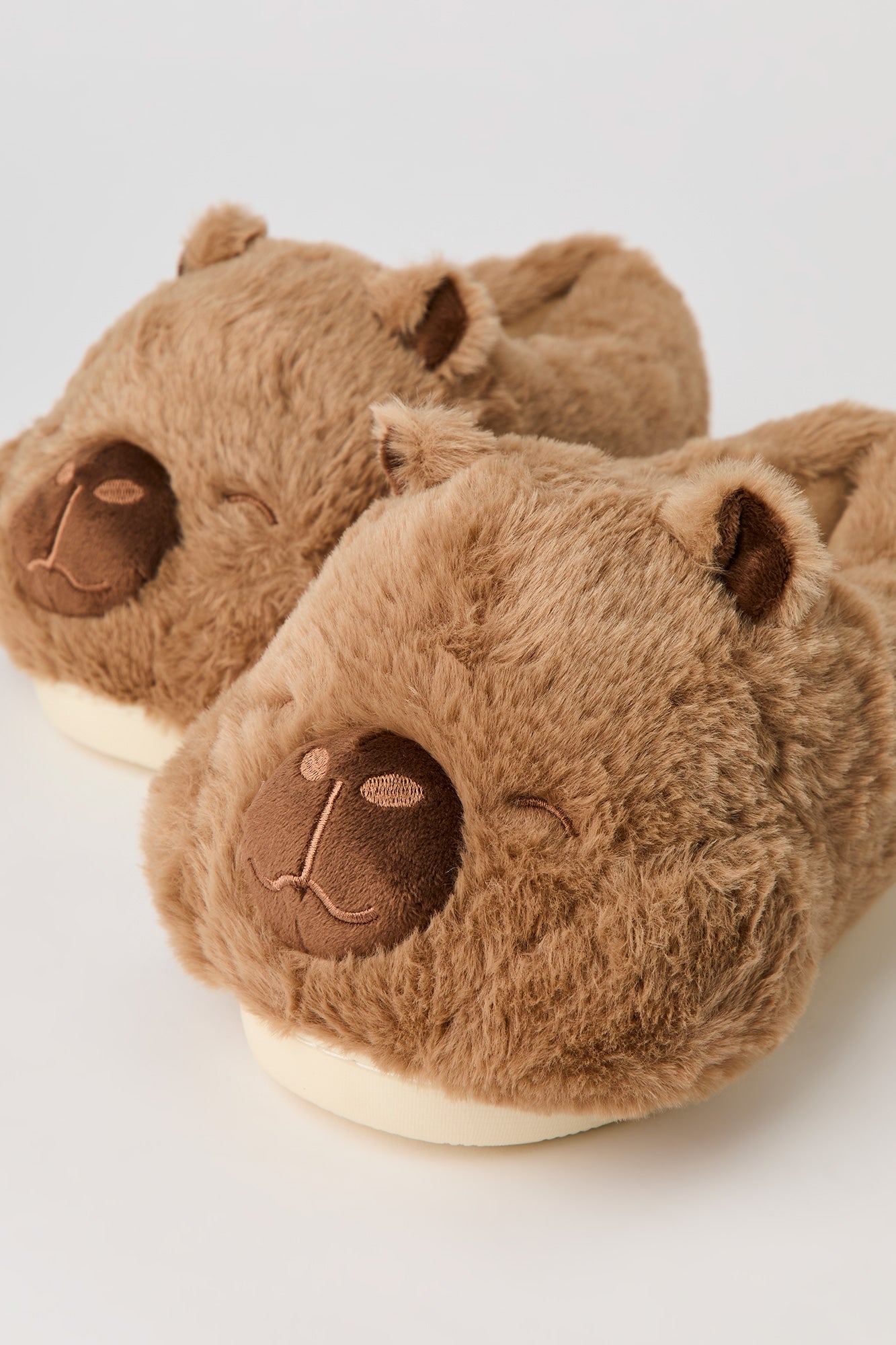 3D Bear Faux Fur Slippers