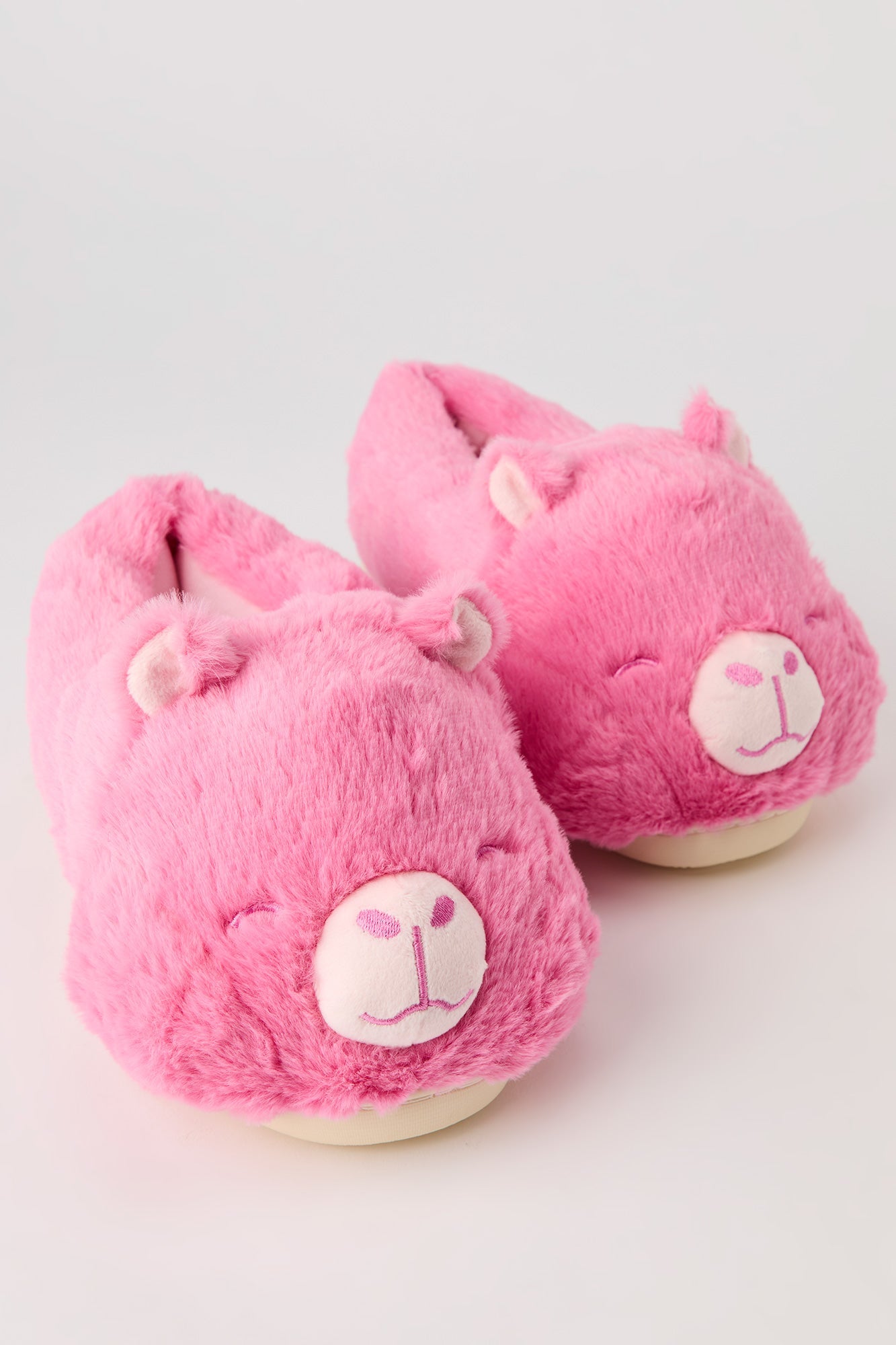 3D Bear Faux Fur Slippers