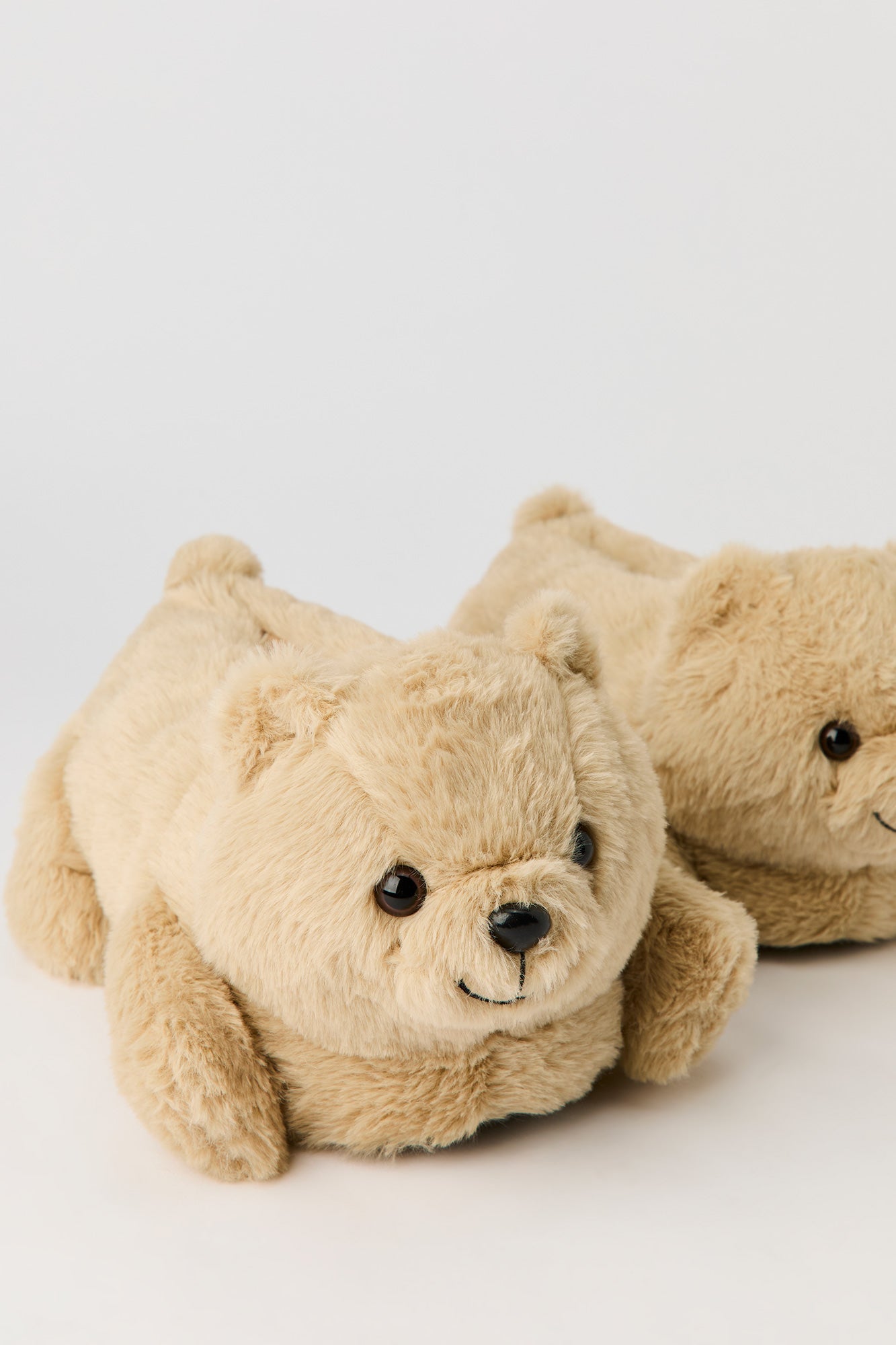 3D Teddy Bear Faux Fur Slippers