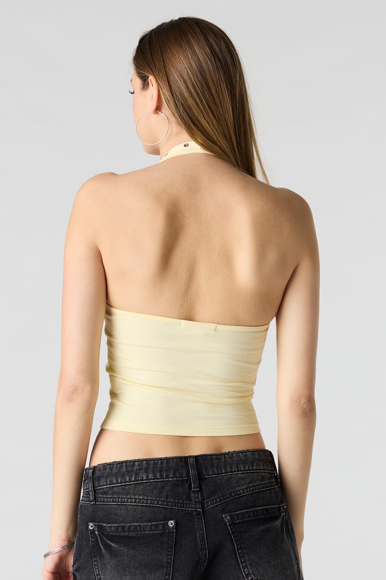 Soft Contour Eyelet Halter Top