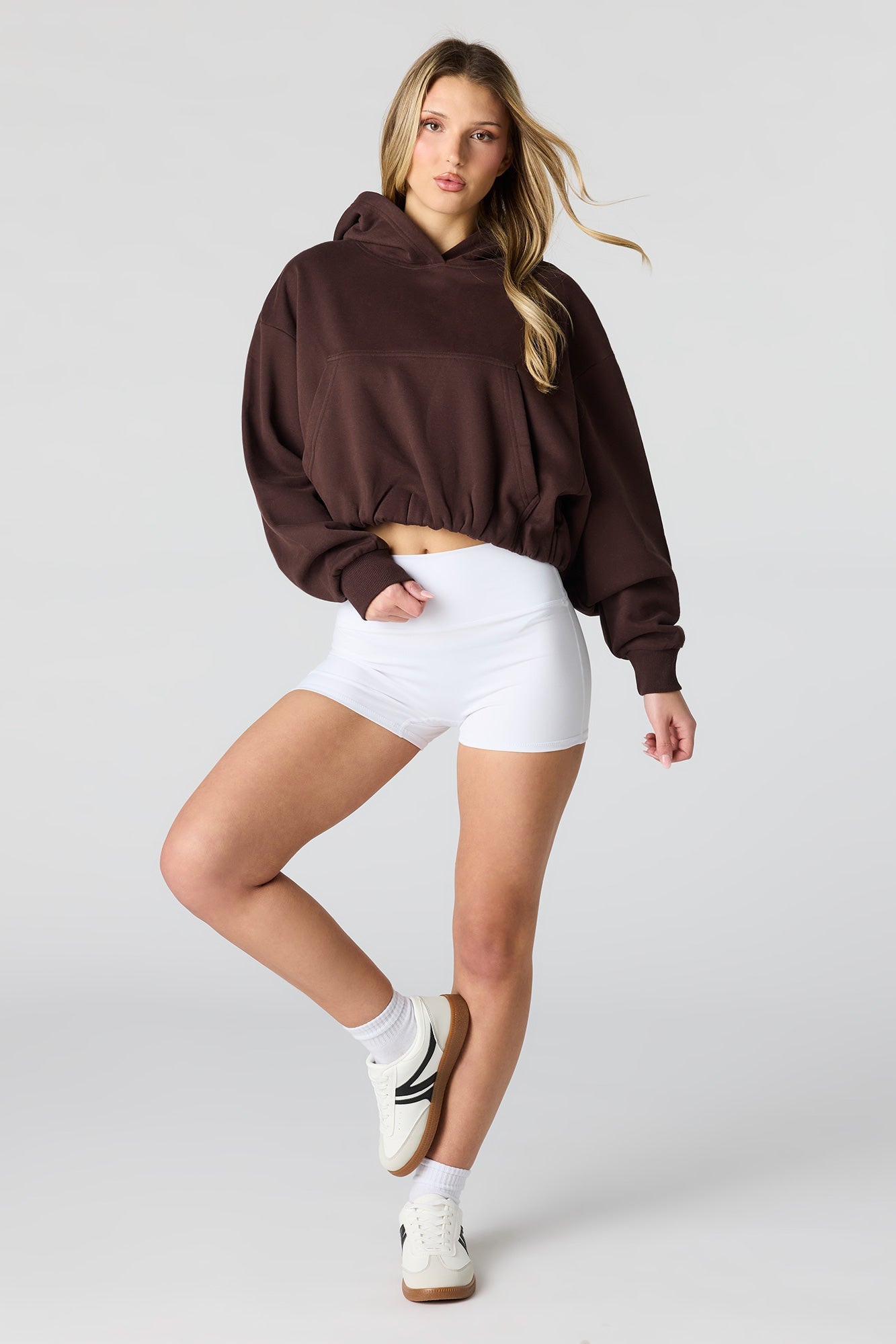 Luxe Fleece Bubble Hem Hoodie