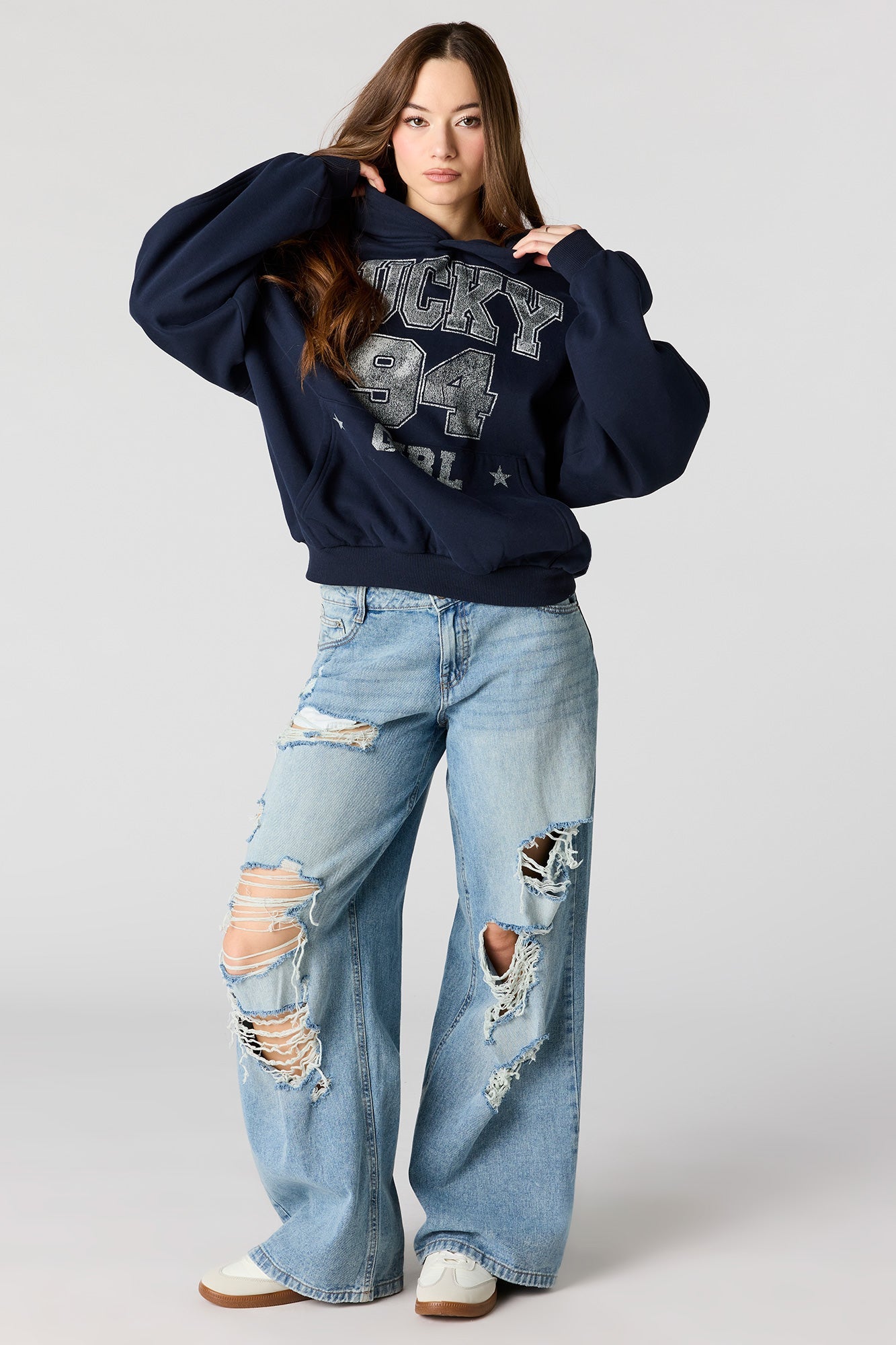 Luxe Fleece Graphic Boxy Hoodie