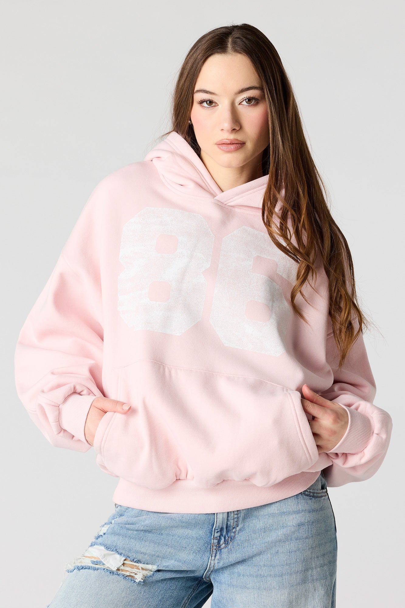 Luxe Fleece Graphic Boxy Hoodie