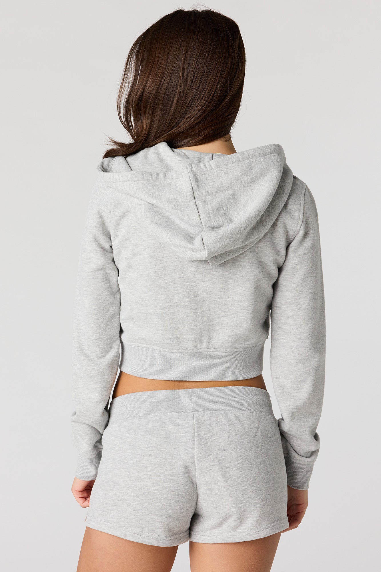 Luxe French Terry 2 Way Zip-Up Cropped Hoodie
