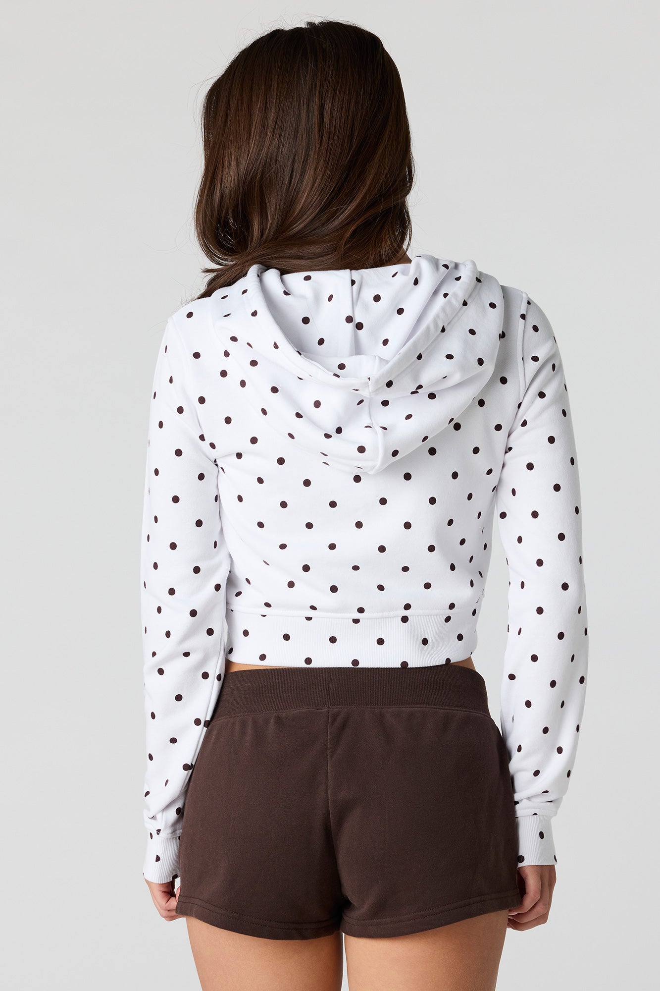 Luxe French Terry 2 Way Zip-Up Cropped Hoodie