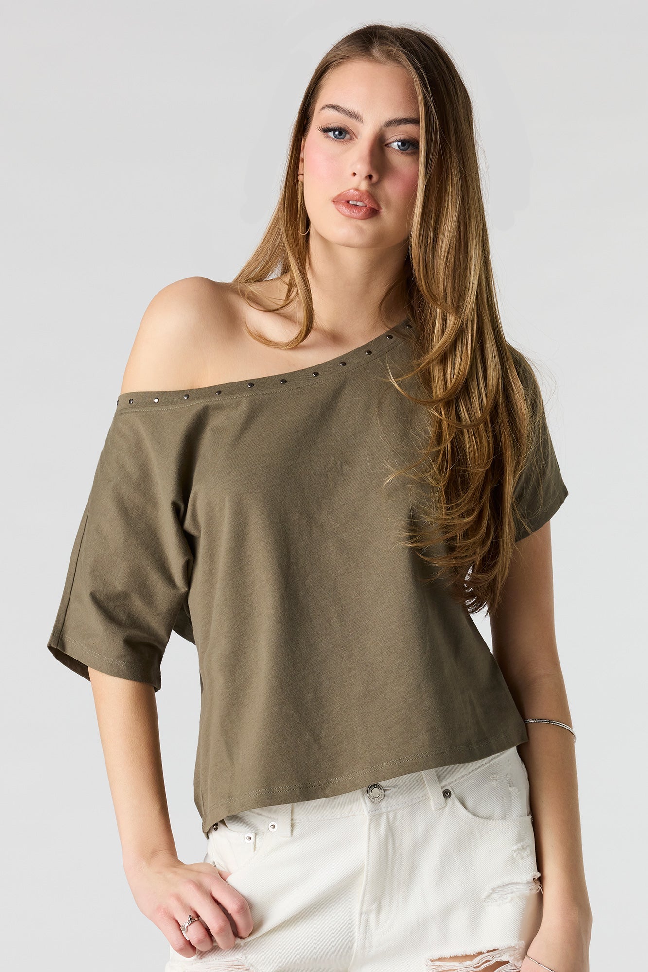 Off Shoulder Studded Top