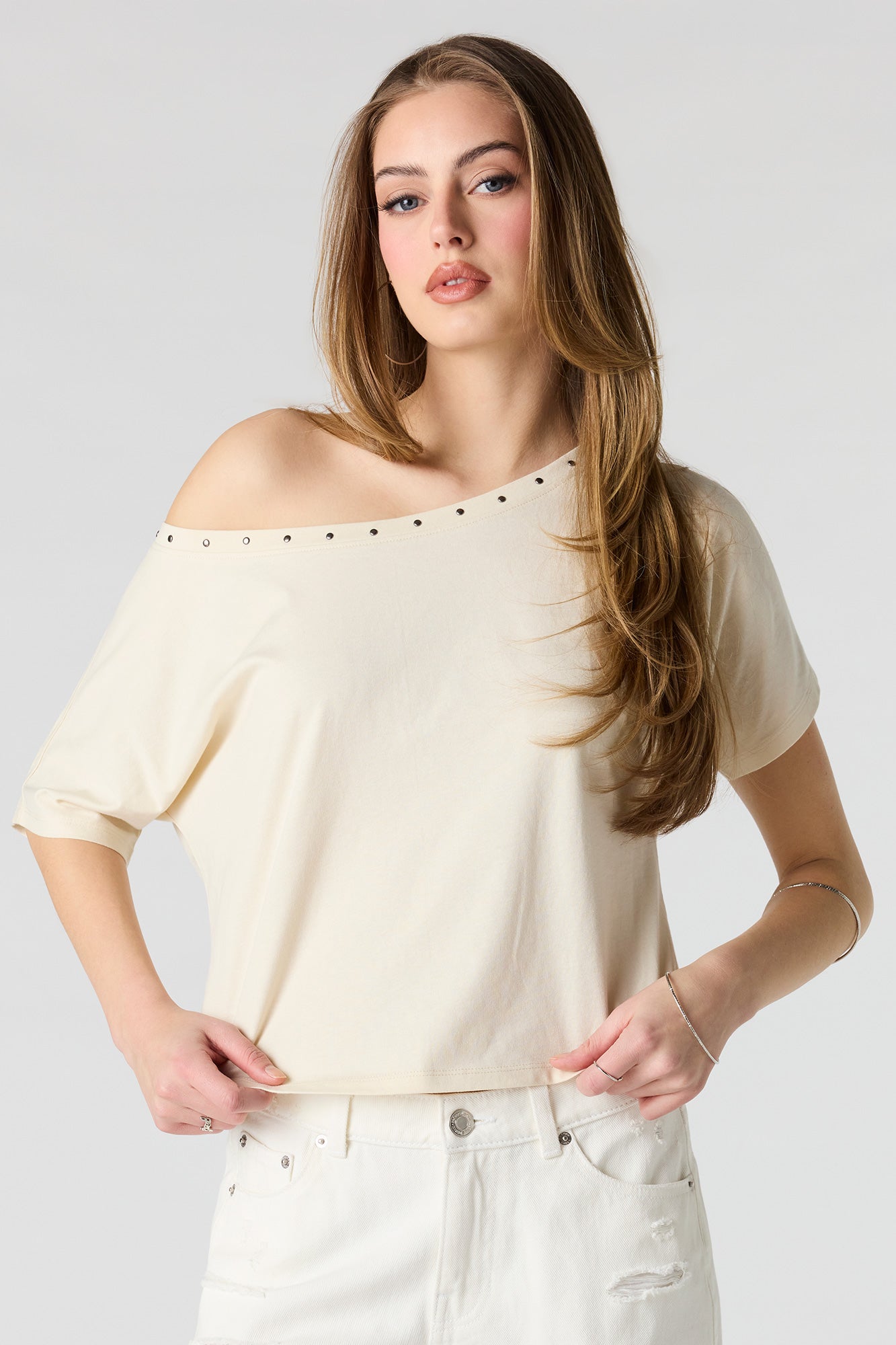 Off Shoulder Studded Top