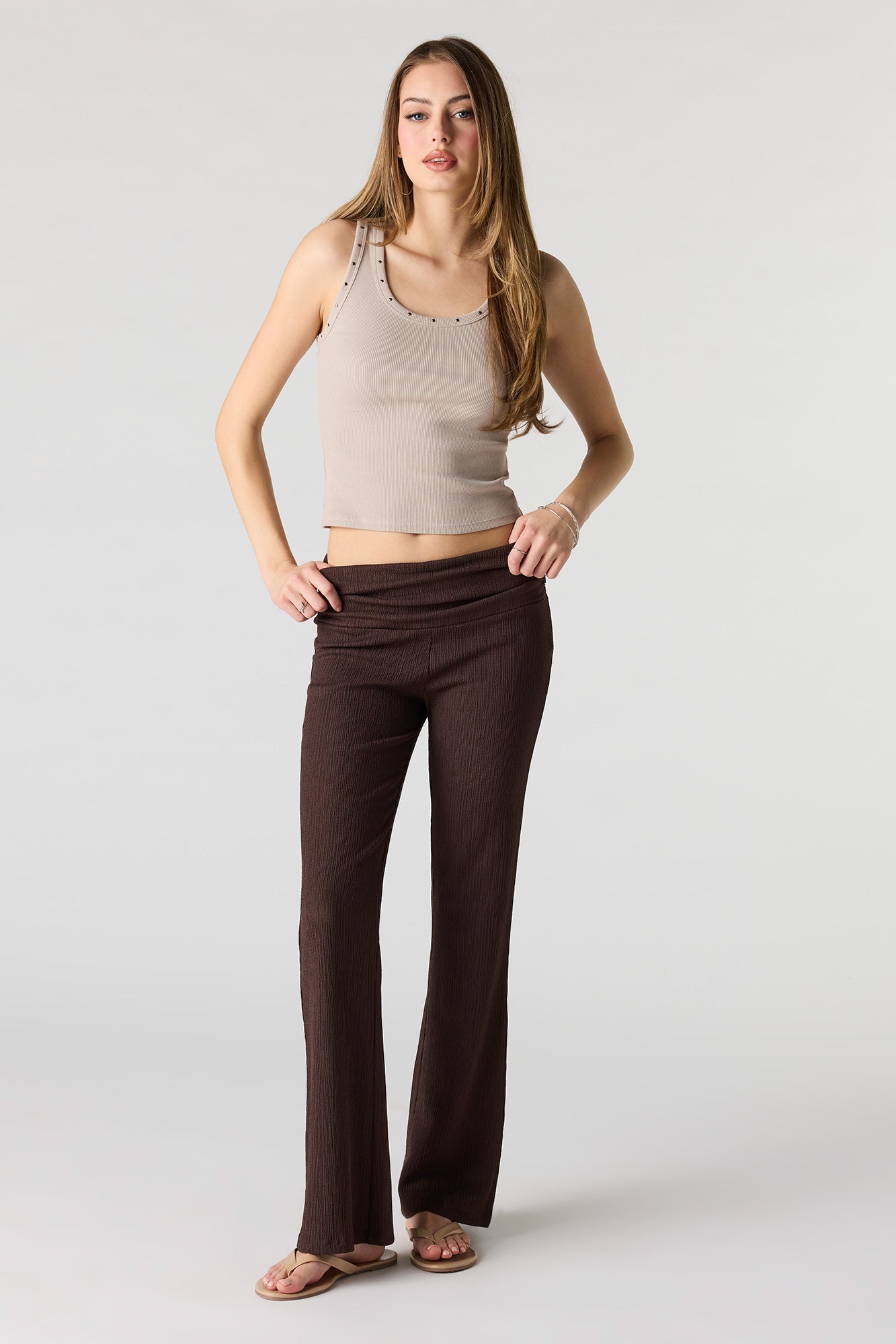Textured Flare Pant