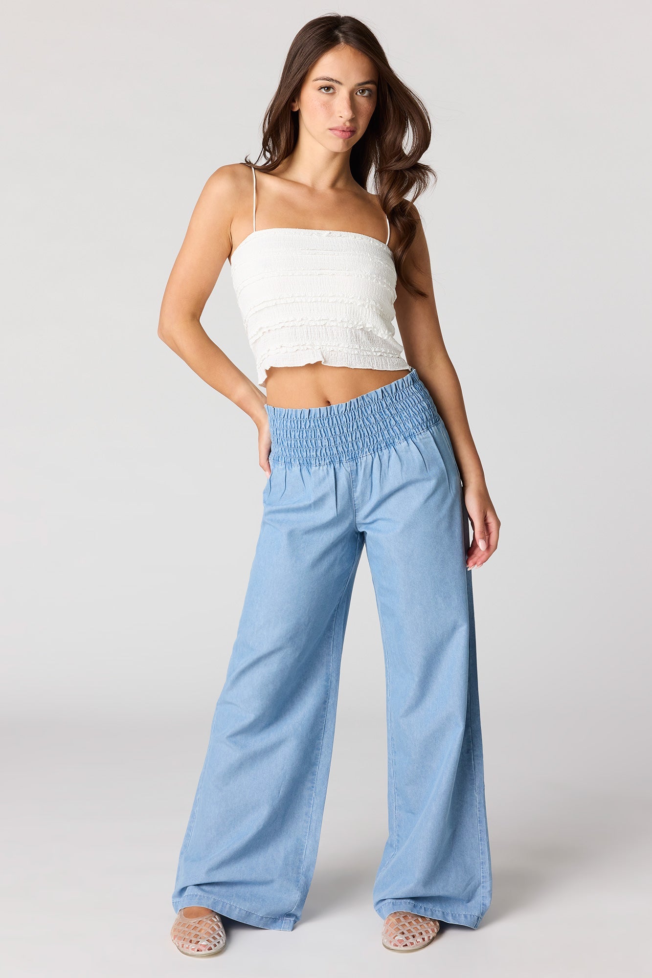 Denim Palazzo Pant