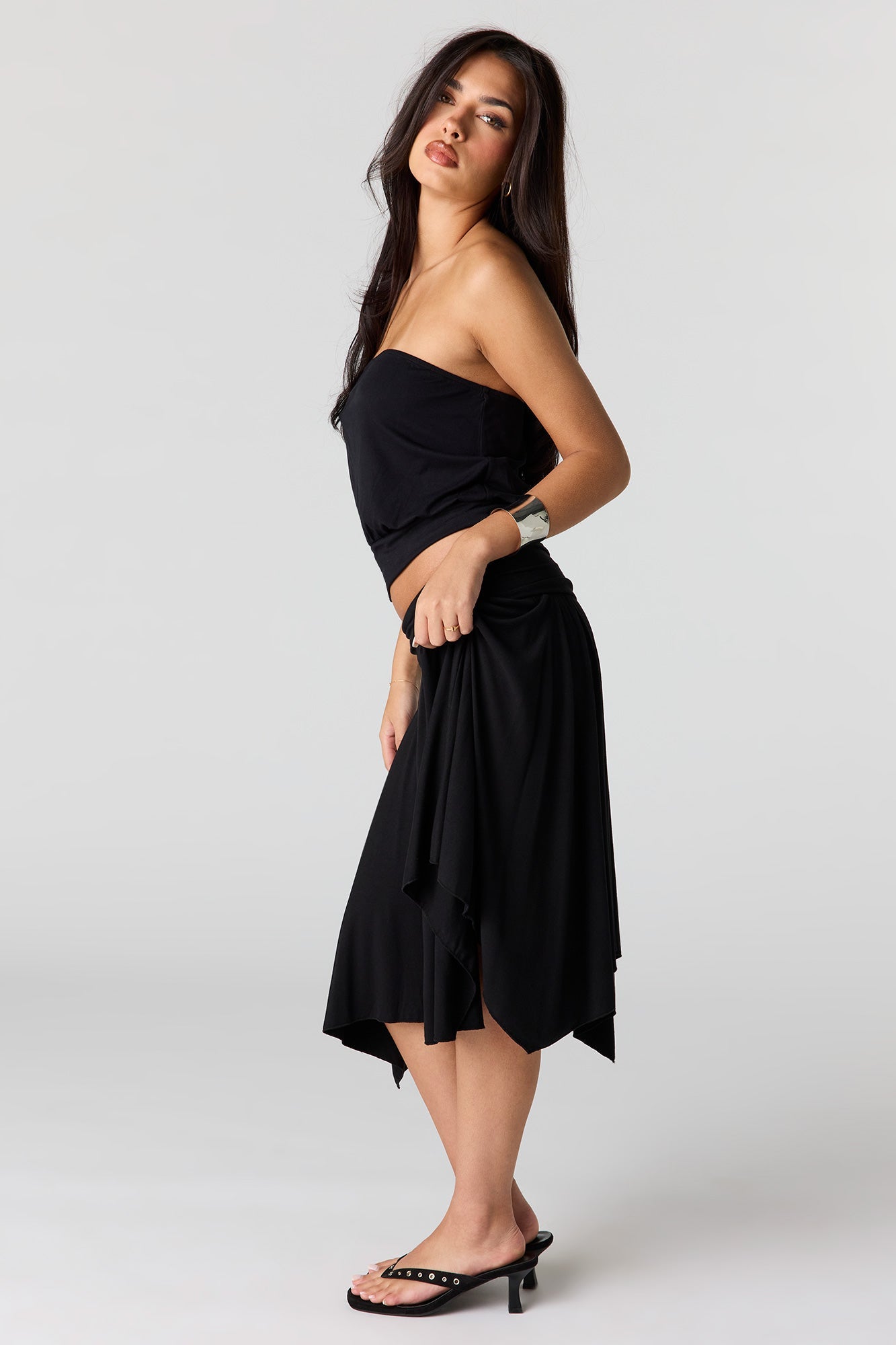 Asymmetrical Midi Skirt