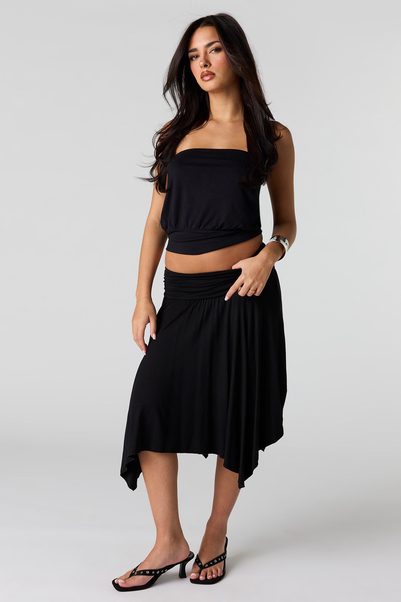 Asymmetrical Midi Skirt