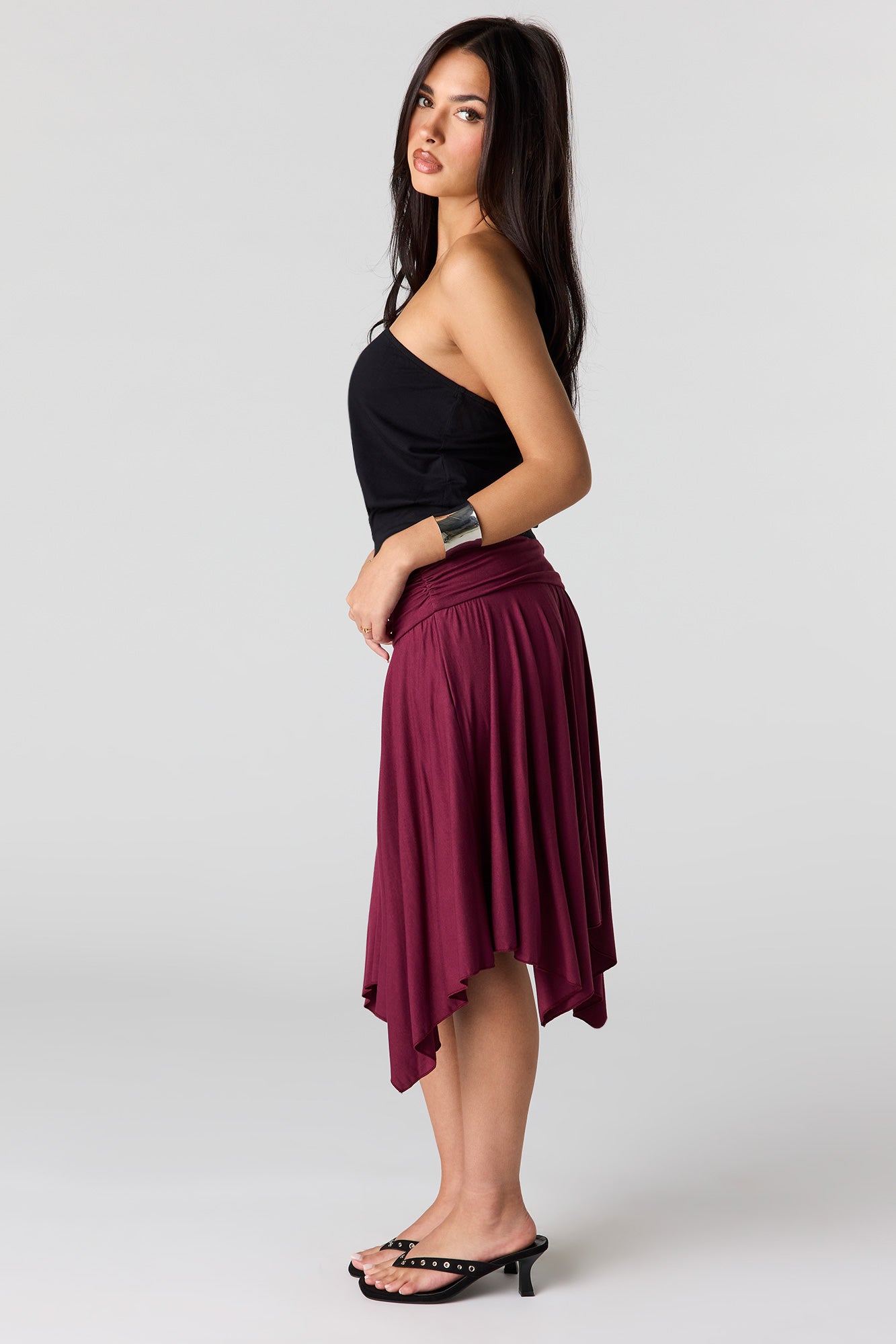 Asymmetrical Midi Skirt