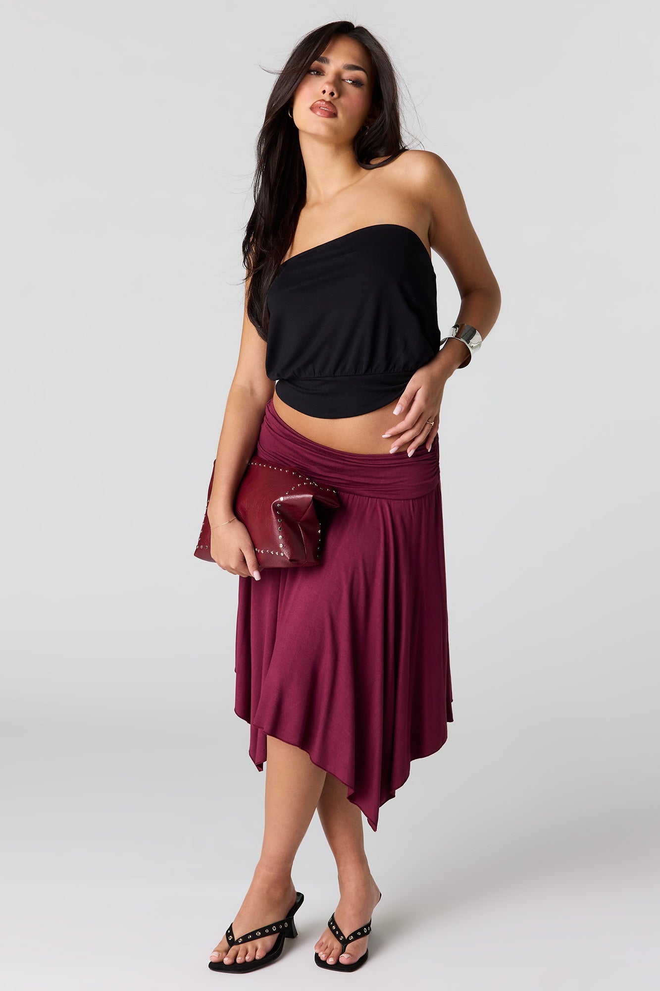 Asymmetrical Midi Skirt