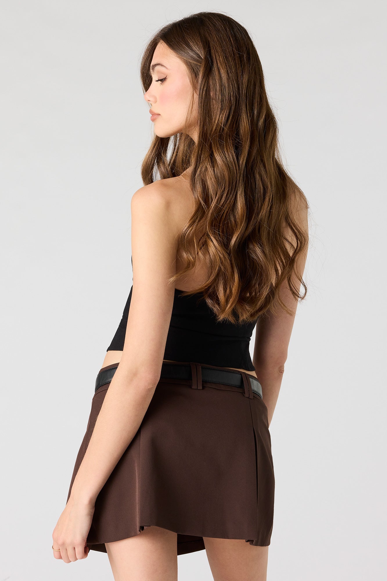 Belted Pleated Skort