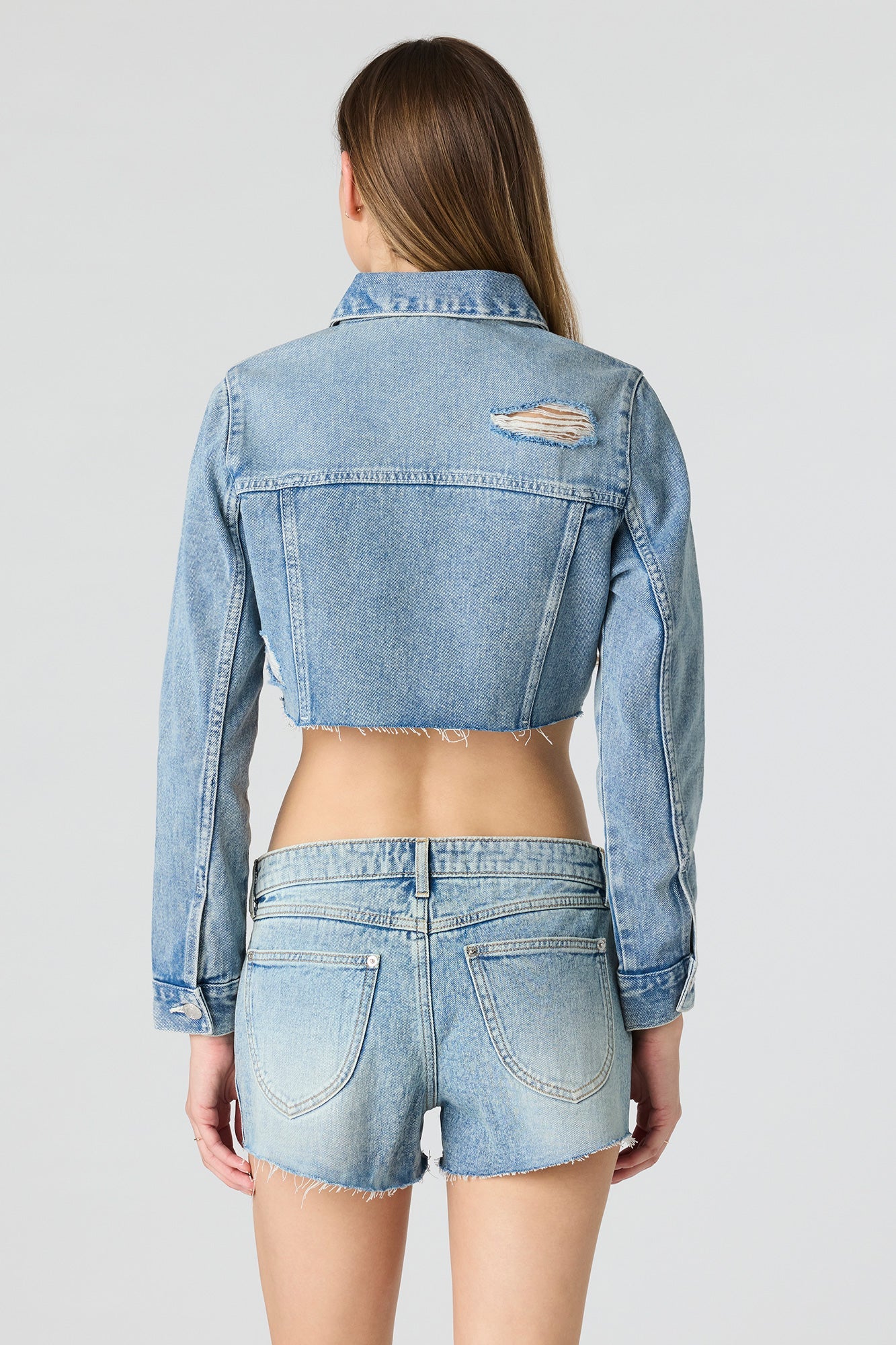Cali Patch Low Rise Denim Short