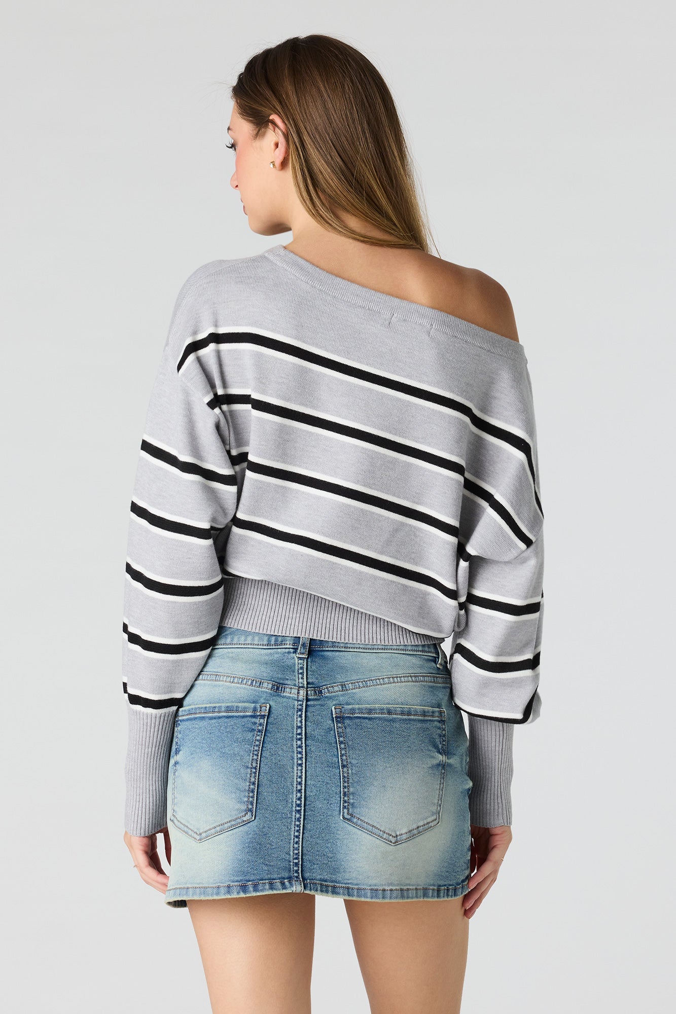 Low Rise Denim Micro Skort