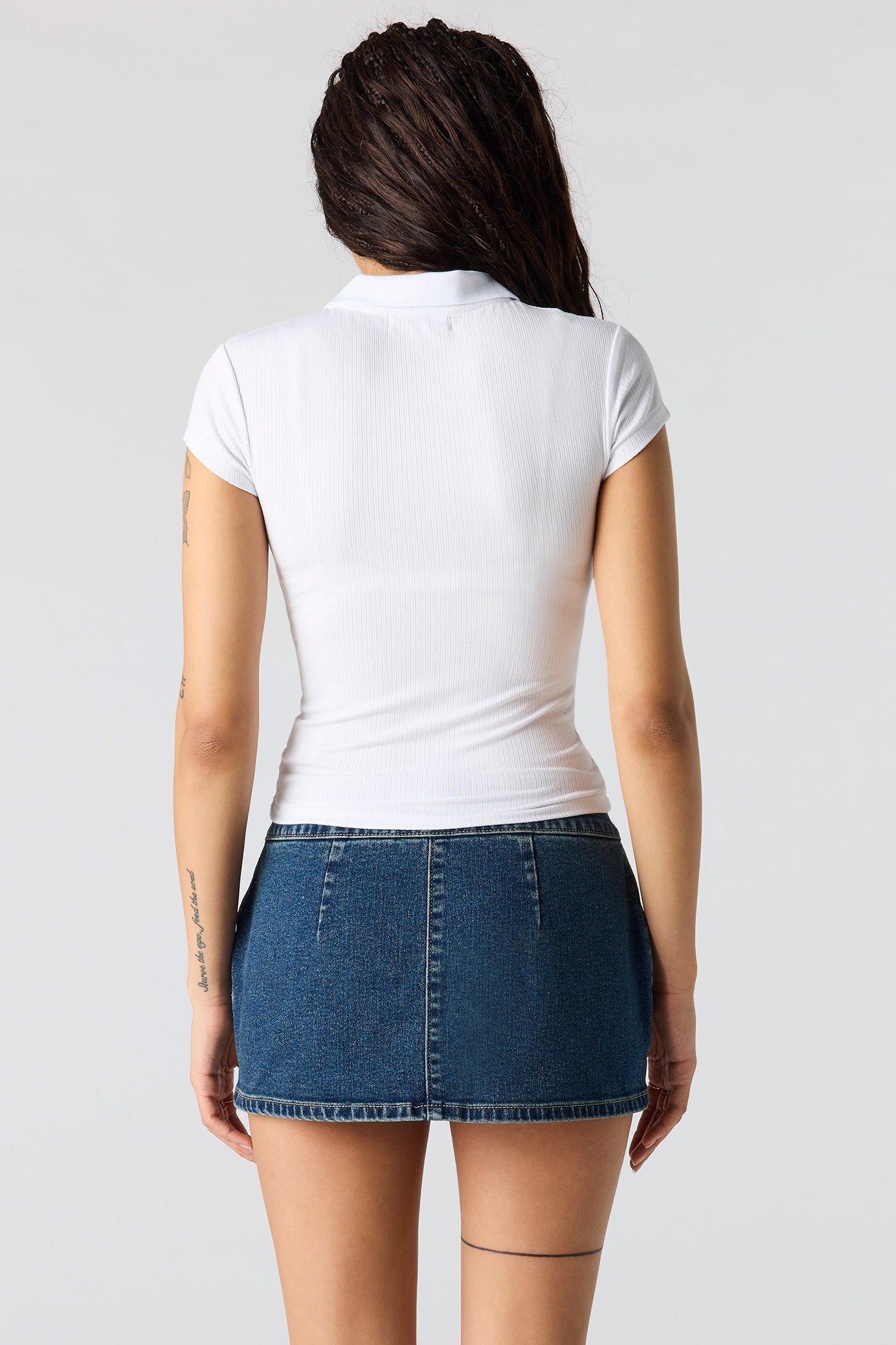 Denim Low Rise Micro Skort