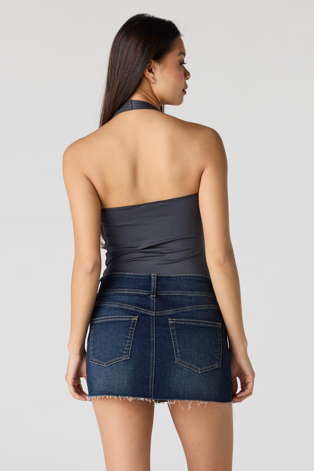 Denim Low Rise Mini Skort