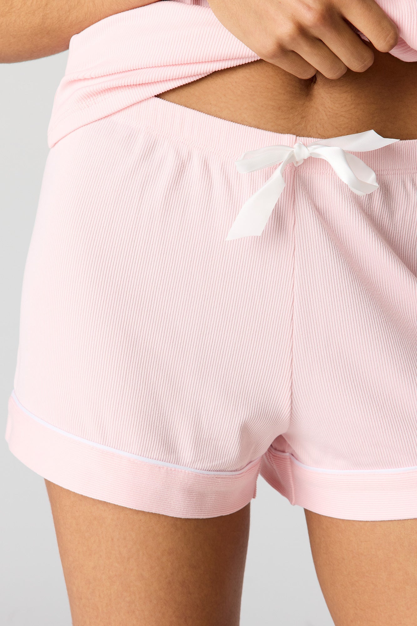 Button-Up Collared Top & Short Pajama Set