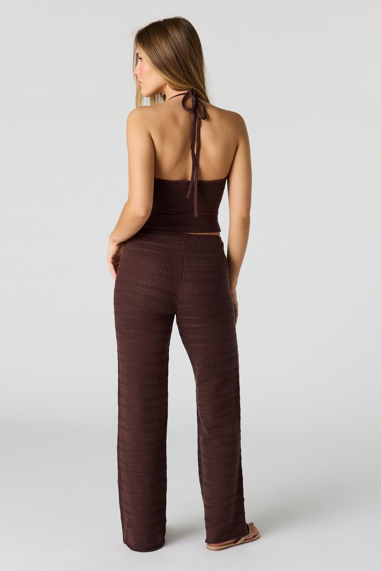 Crochet Halter Tank & Pant Set