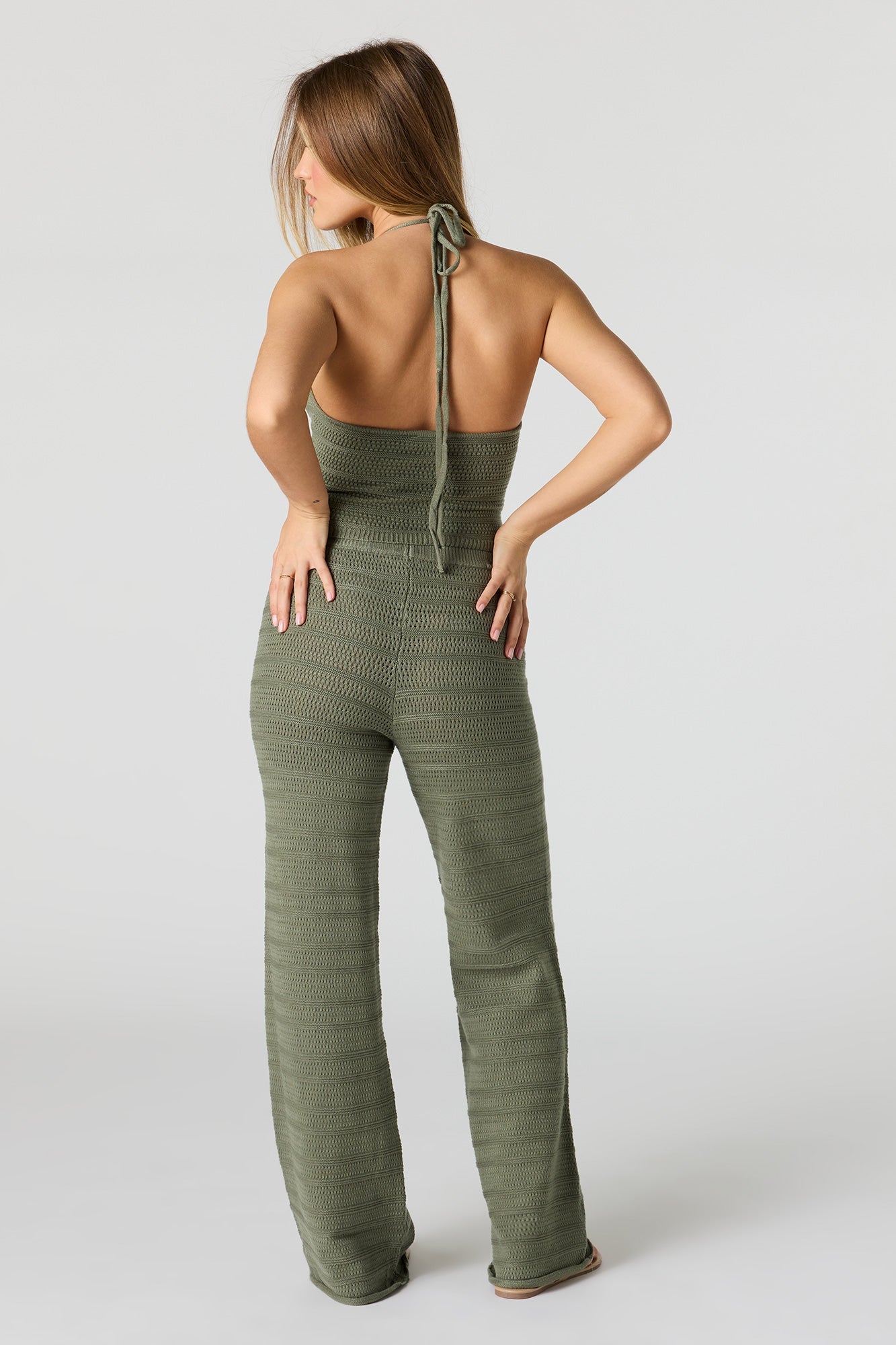 Crochet Halter Tank & Pant Set
